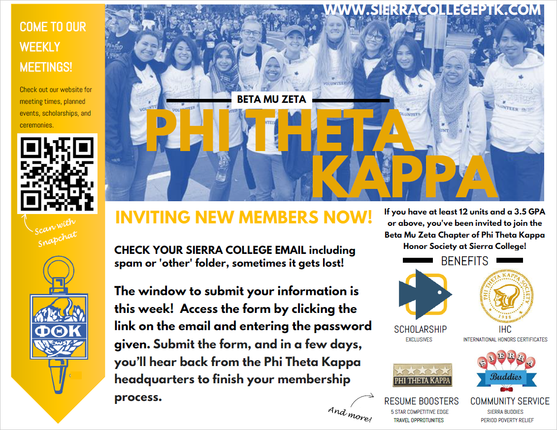 New Member Update! — Phi Theta Kappa Honors Society