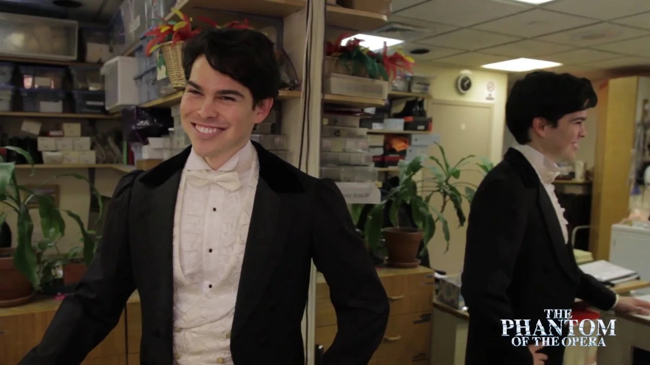 The dashing Rodney Ingram (Raoul) backstage at the Majestic Theater