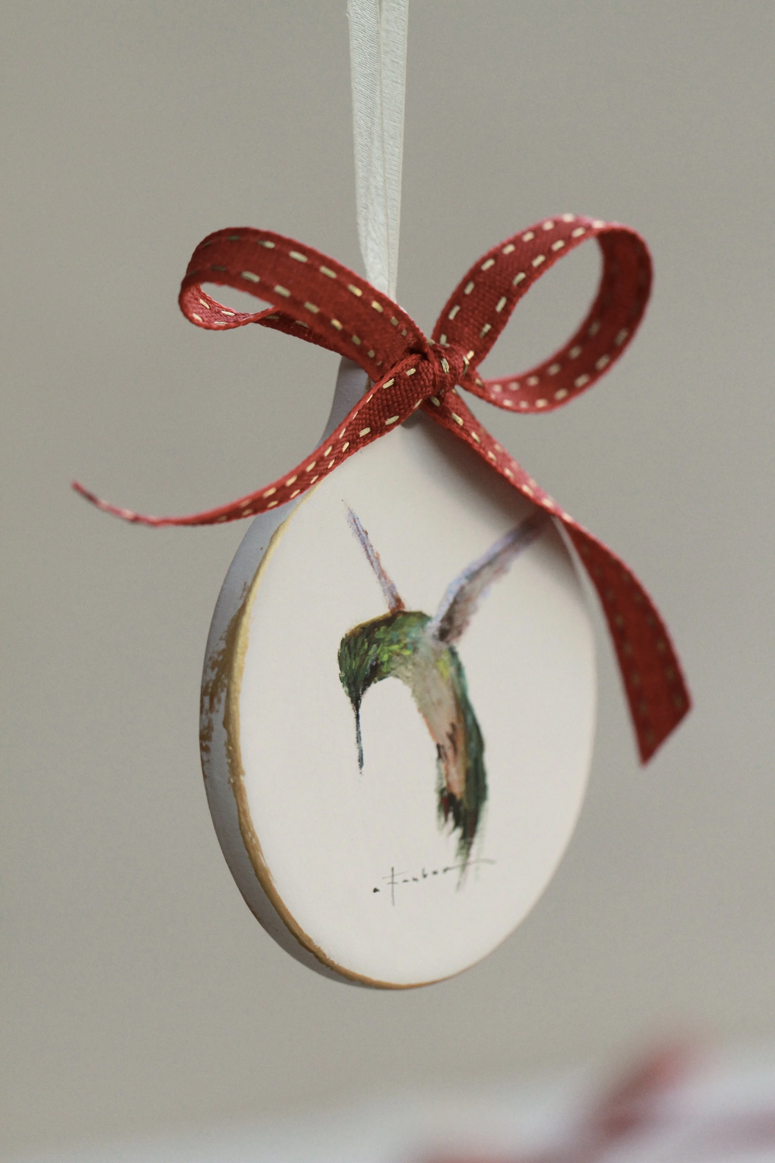 Female Hummingbird  2025 Hand Painted Ornament