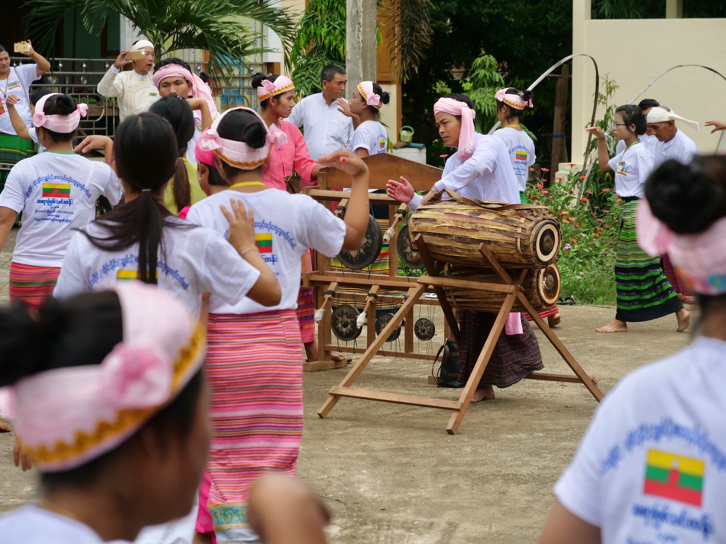 Traditional Shan-ni music and dance commence following the ceremony.
