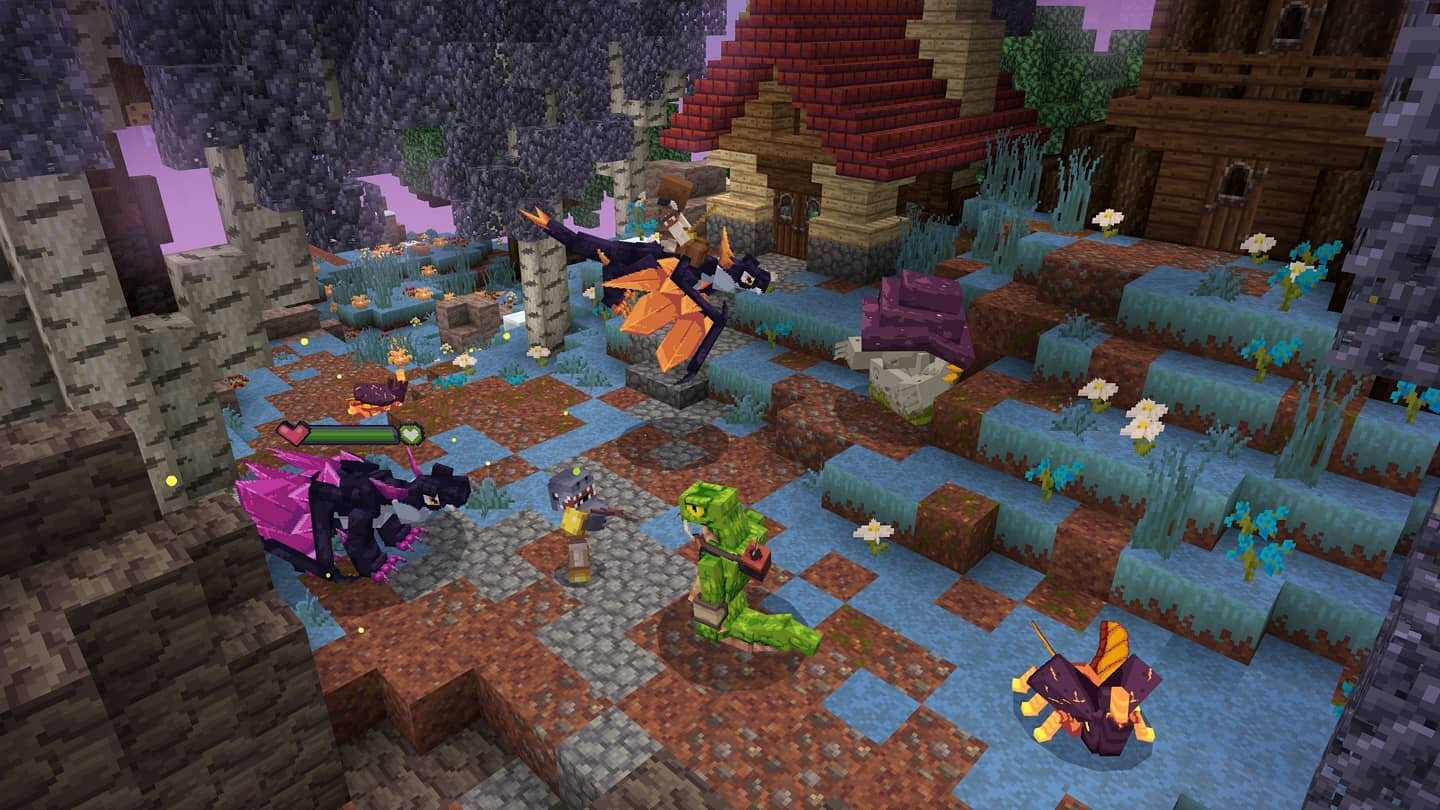 Explore a weird and wonderful fantasy world with your dragon companion! Out now on the Minecraft Marketplace ⚔️🔥