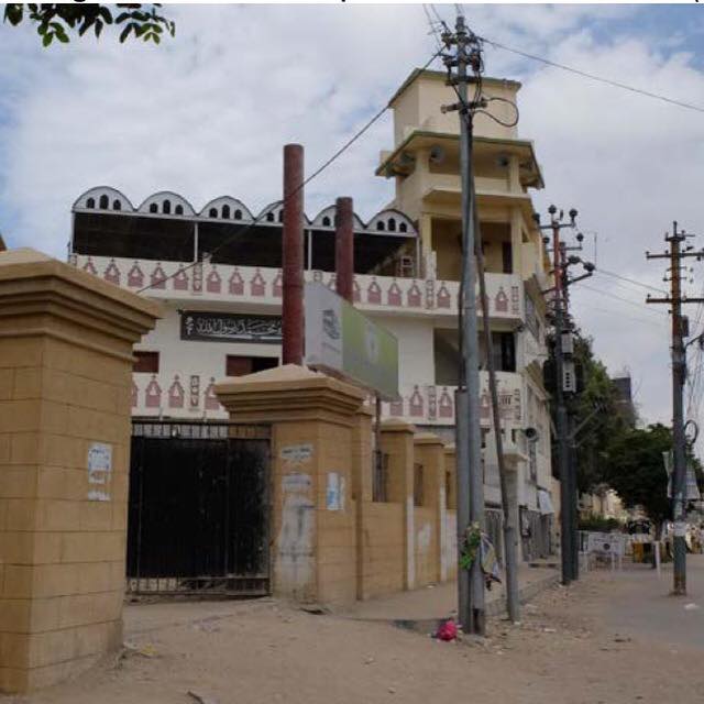  Pedestrian structure across the 55 feet road, landing into compound of Sindh Text Board/D.J. Science extension next to Masjid e Aisha 