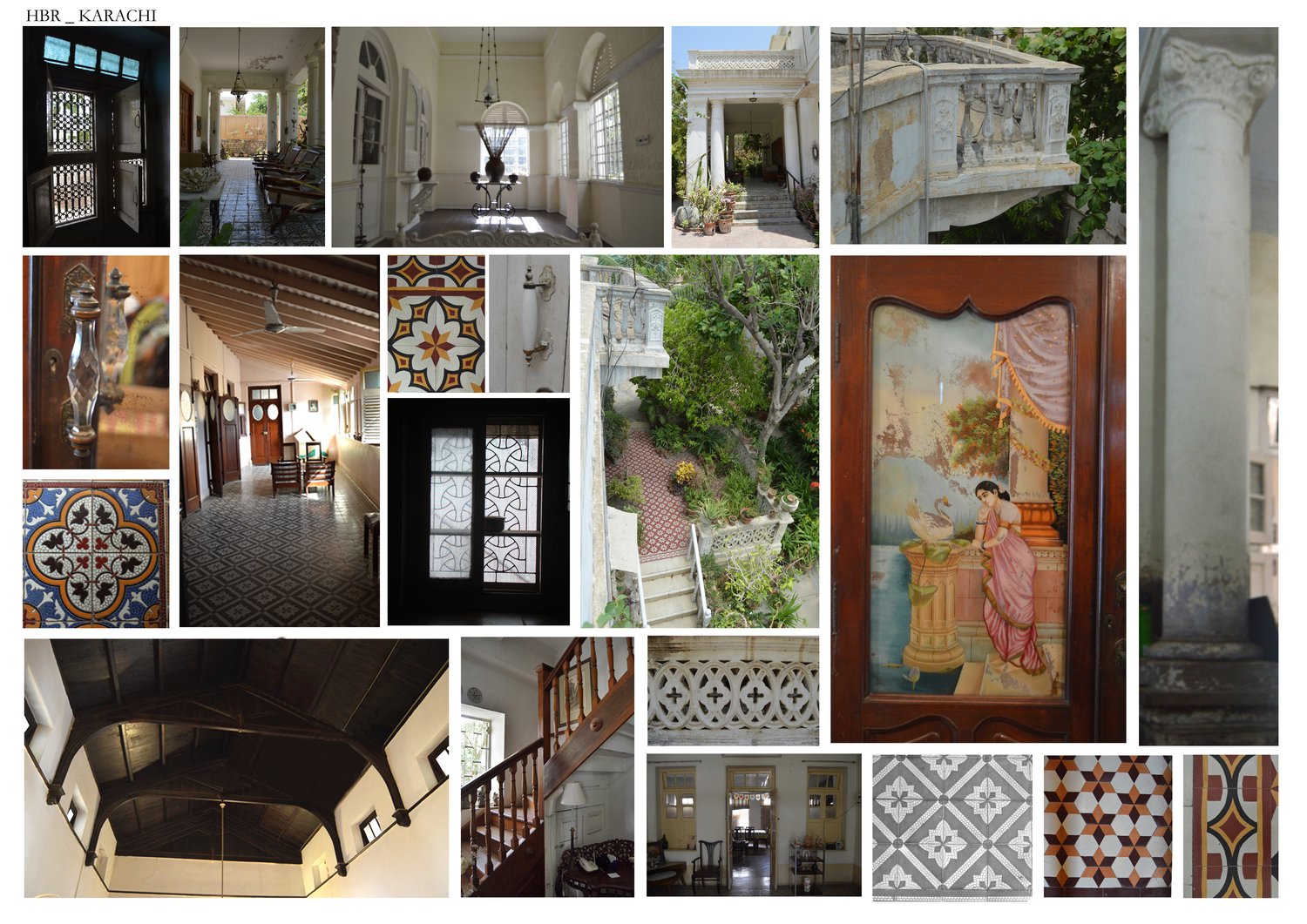  Documentation of Historic Bungalows of pre and post- partition styles, particularly Hindu, Sikh, Colonial and Art Deco. In Karachi bungalows located in the areas of Sohrab Kathrik Parsi Colony, Sirai Quarters, Old Town Quarters, Preedy Quarters, Gar