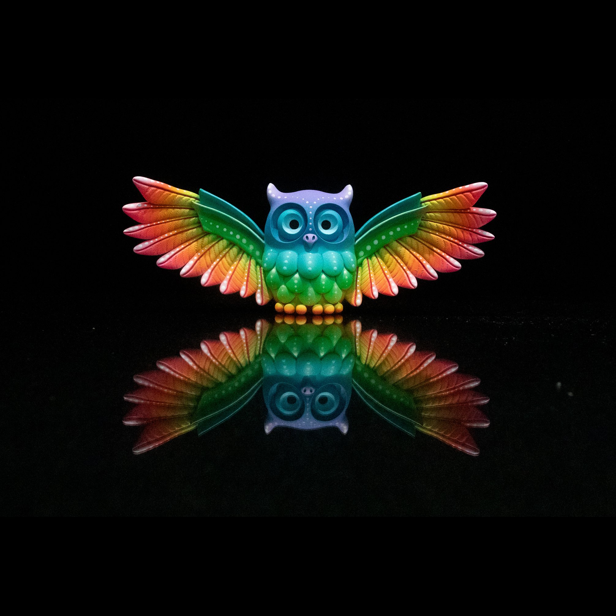 Large Rainbow Wings Owl