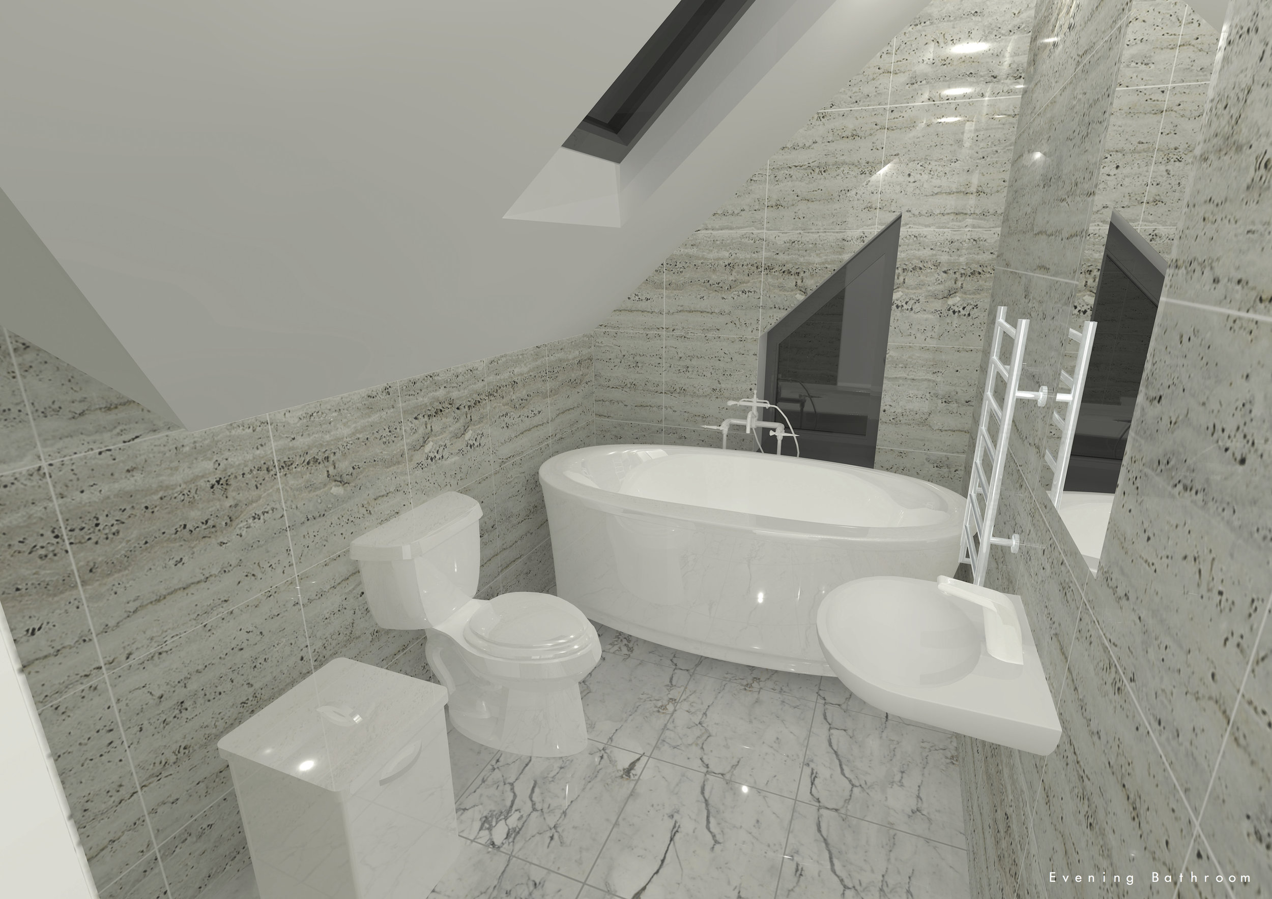 Proposed Bathroom - Catfoss House - East Yorkshire Architects - Samuel Kendall Associates