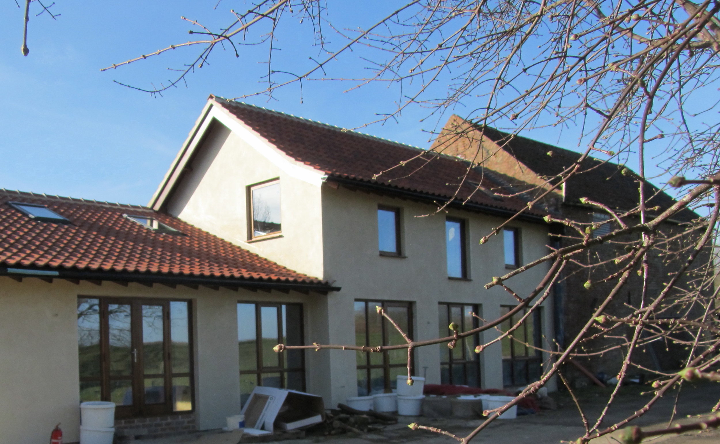 Exterior View - Hempcrete Barn Conversion - East Yorkshire Architects - Samuel Kendall Associates