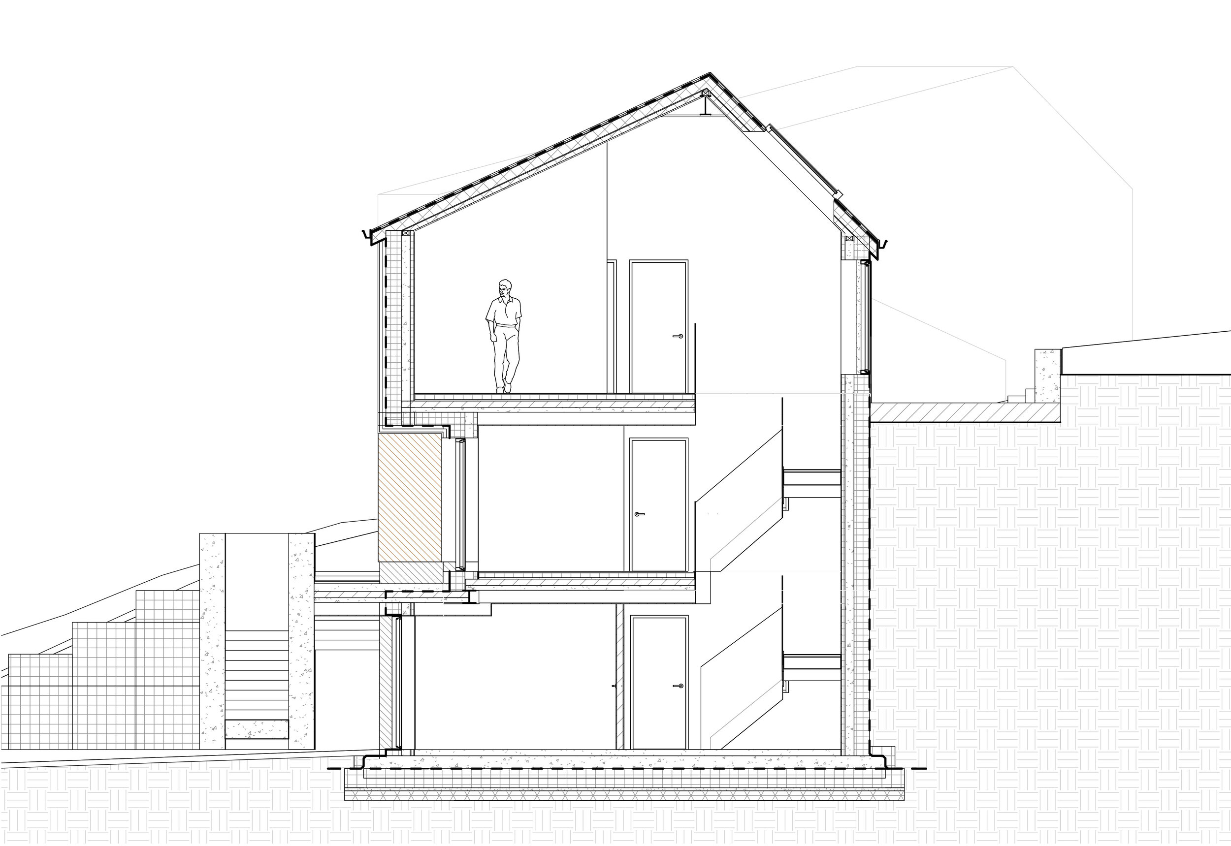 Scarborough Passive House Section 01 - Scarborough Architects - Samuel Kendall Associates