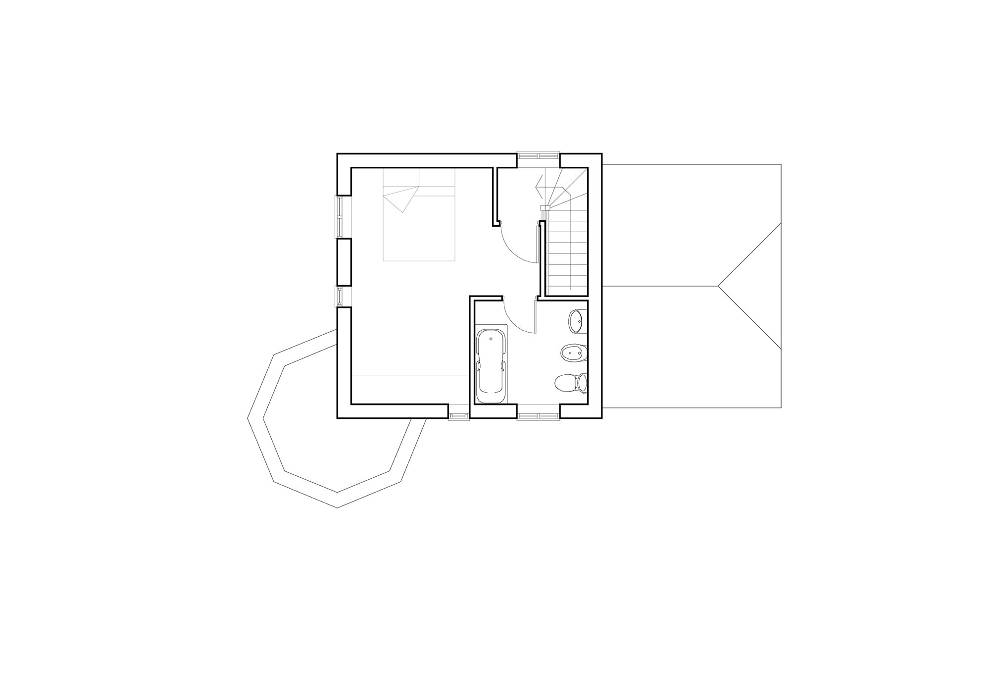 SECOND FLOOR PLAN - CASTLE LODGE - DRIFFIELD ARCHITECTS - SAMUEL KENDALL ASSOCIATES