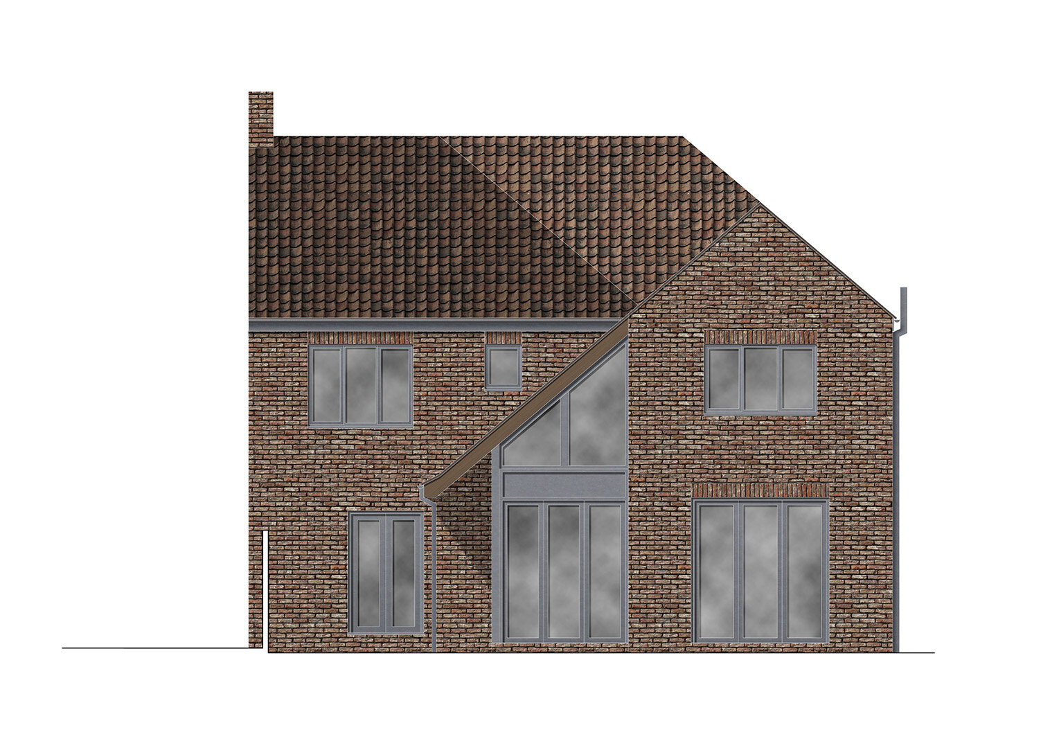 Market Weighton Solar Home - Elevation Proposed - Samuel Kendall Associates
