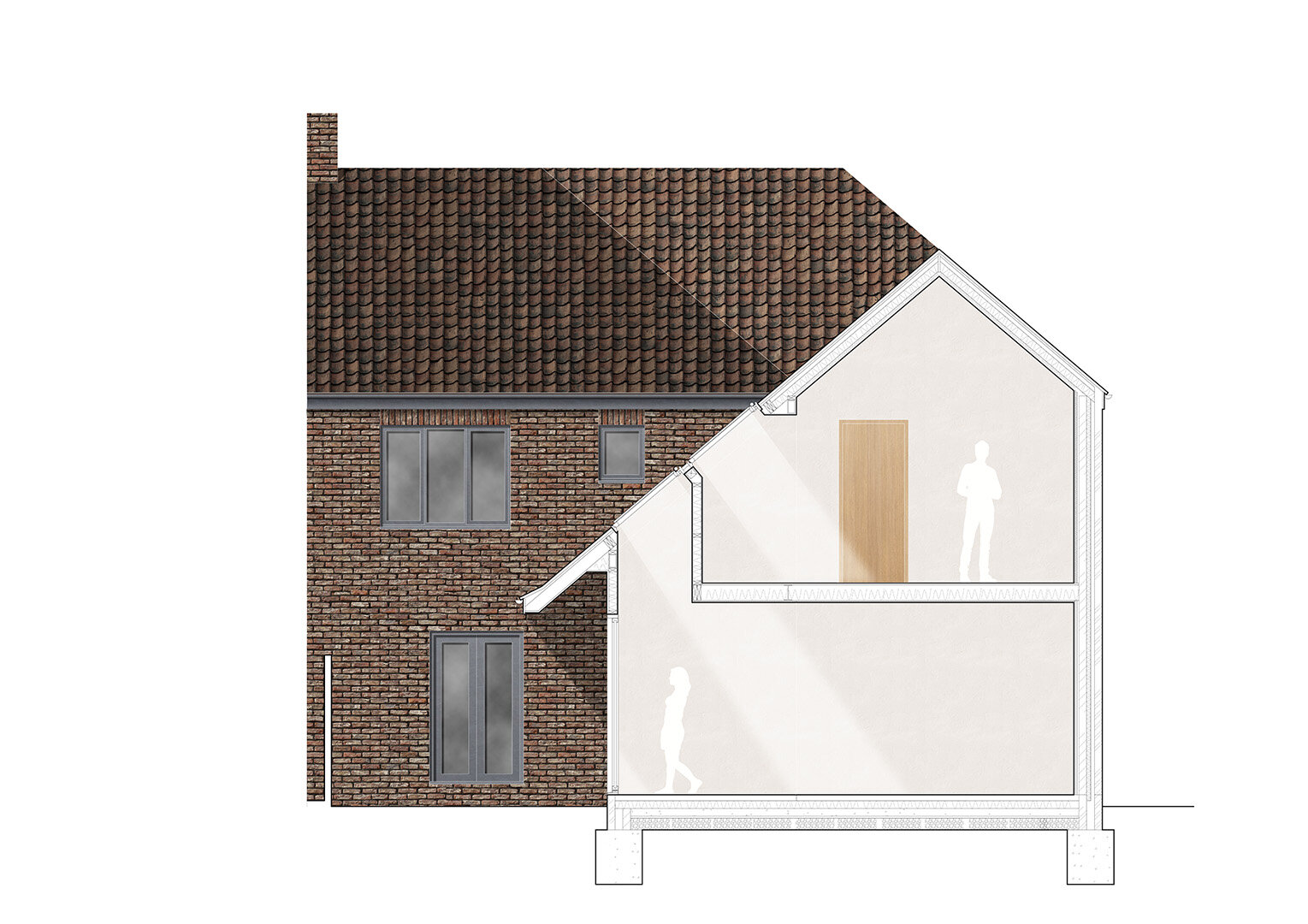 Market Weighton Solar Home - Section Proposed - Samuel Kendall Associates