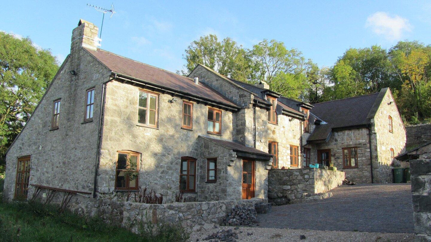 A sustainable, natural stone home, insulated with low carbon cellulose fibres