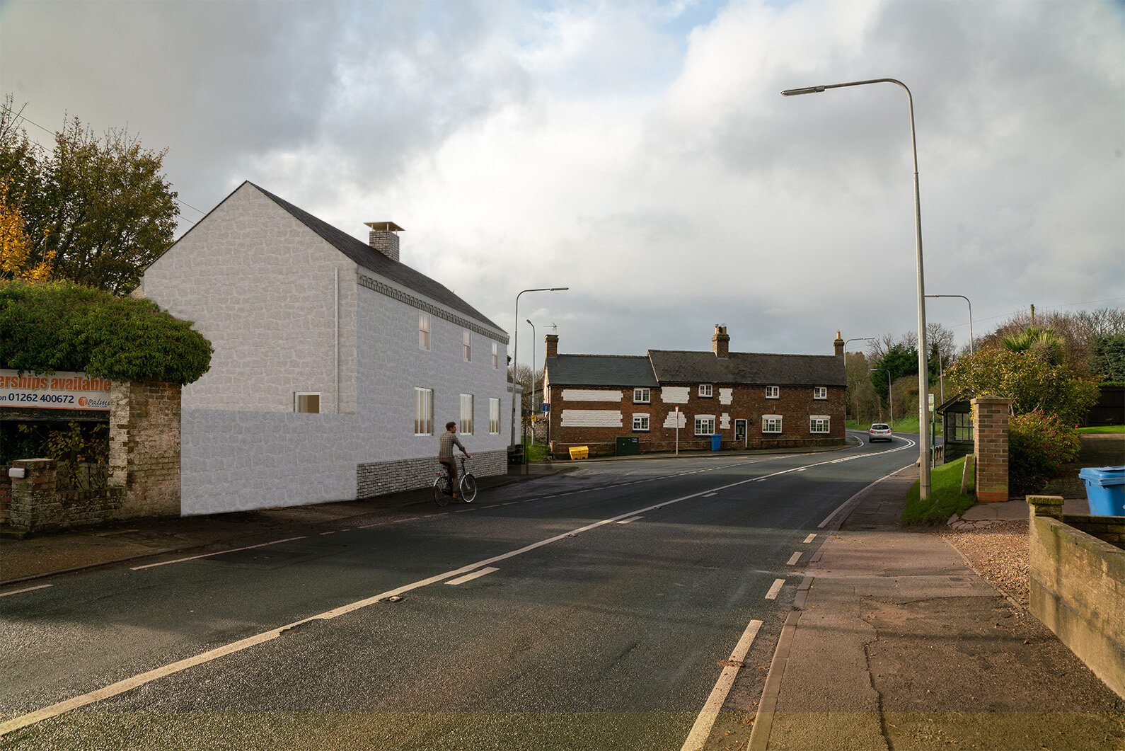 Street View Proposed - East Yorkshire Passivhaus - Samuel Kendall Associates