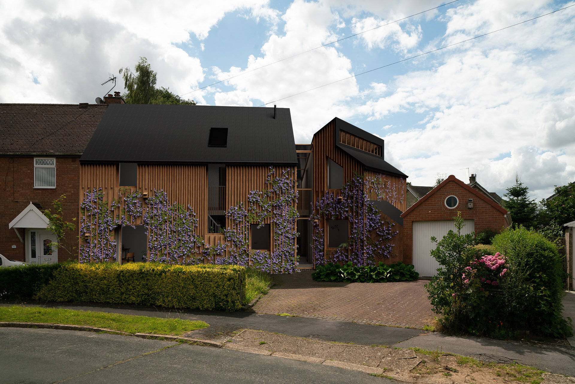 Proposed Street Perspective_Ecology House_Sustainable Yorkshire Architects_Samuel Kendall Associates (Copy)