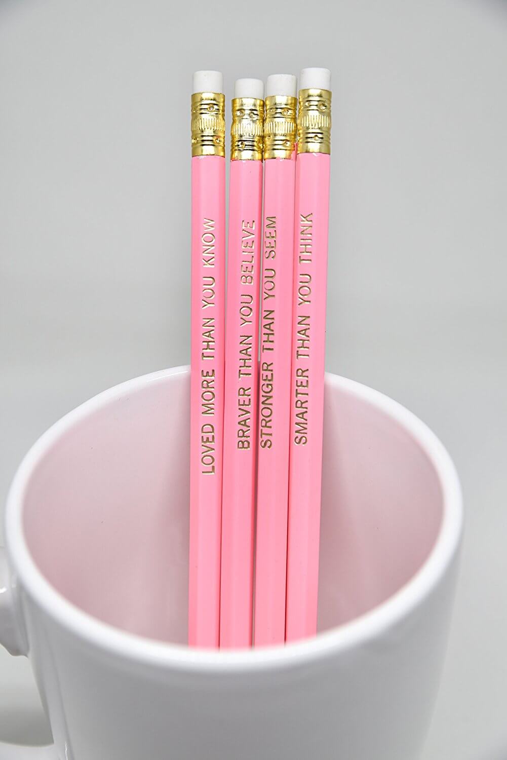 Set of 4 Pencils Engraved with Affirmations