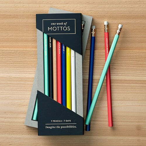 Set of 10 "Motto" Pencils