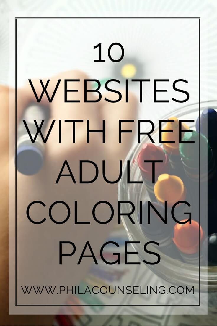 10 Websites with Free Adult Coloring Pages