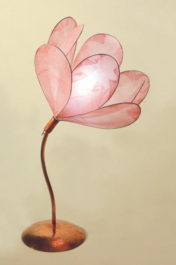 baby pink bedside lamps