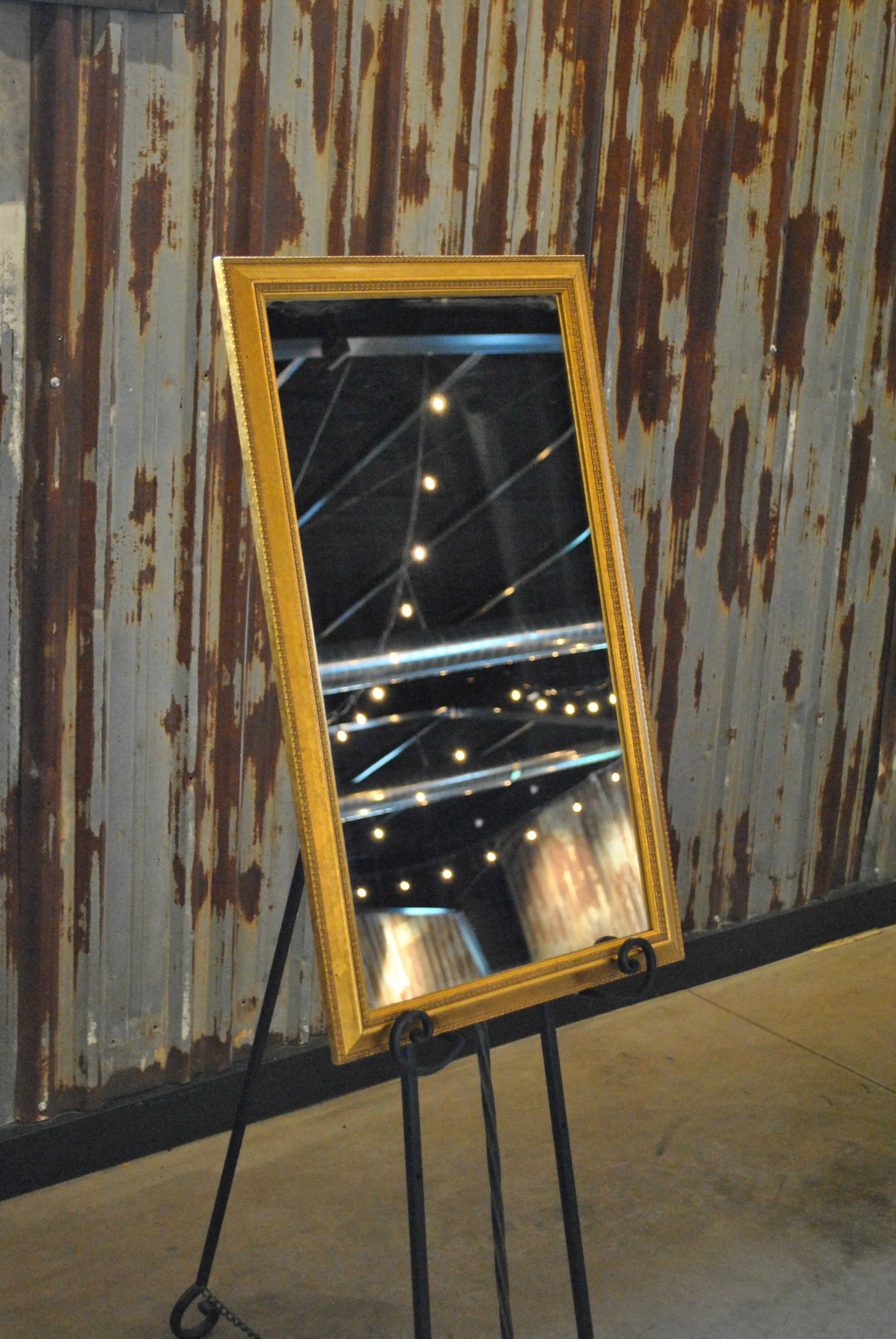 Gold framed mirror