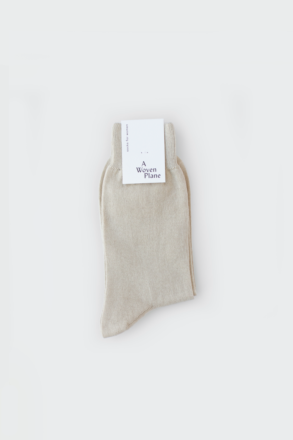 A Woven Plane Socks - Oatmeal — Nadinoo