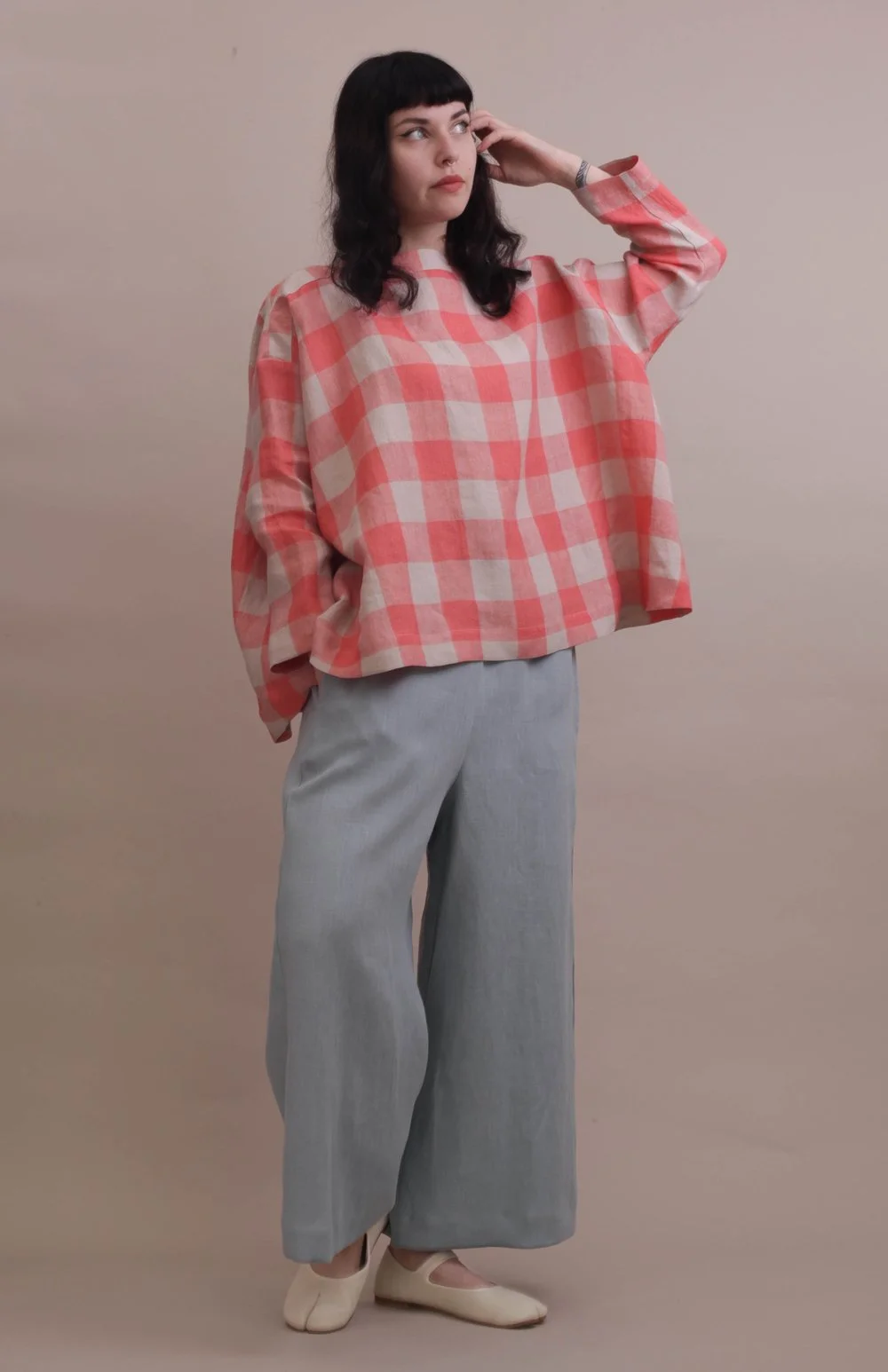 Nadinoo_Trapeze_Top_check_Coral_7.jpg