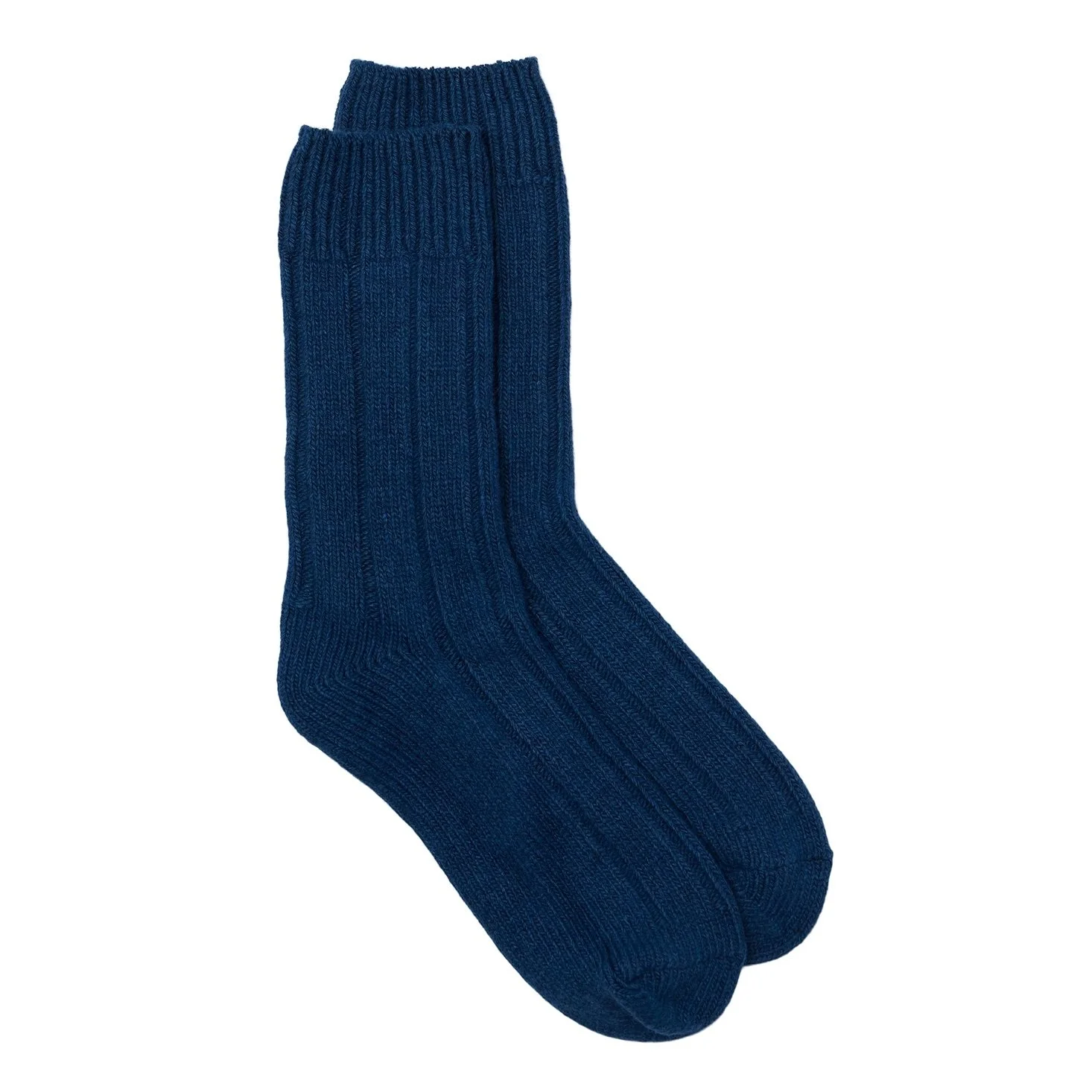 Chunky Recycled Wool Ankle Sock - Navy Blue