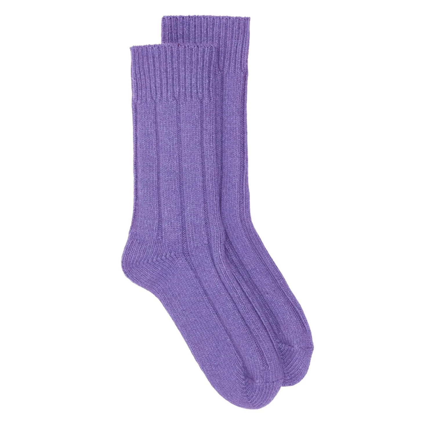 Chunky Recycled Wool Ankle Sock - Lilac