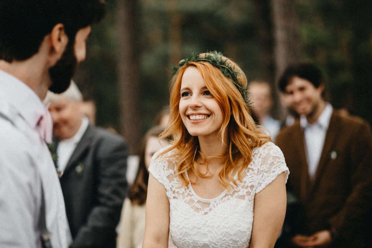 bride showing her emotions