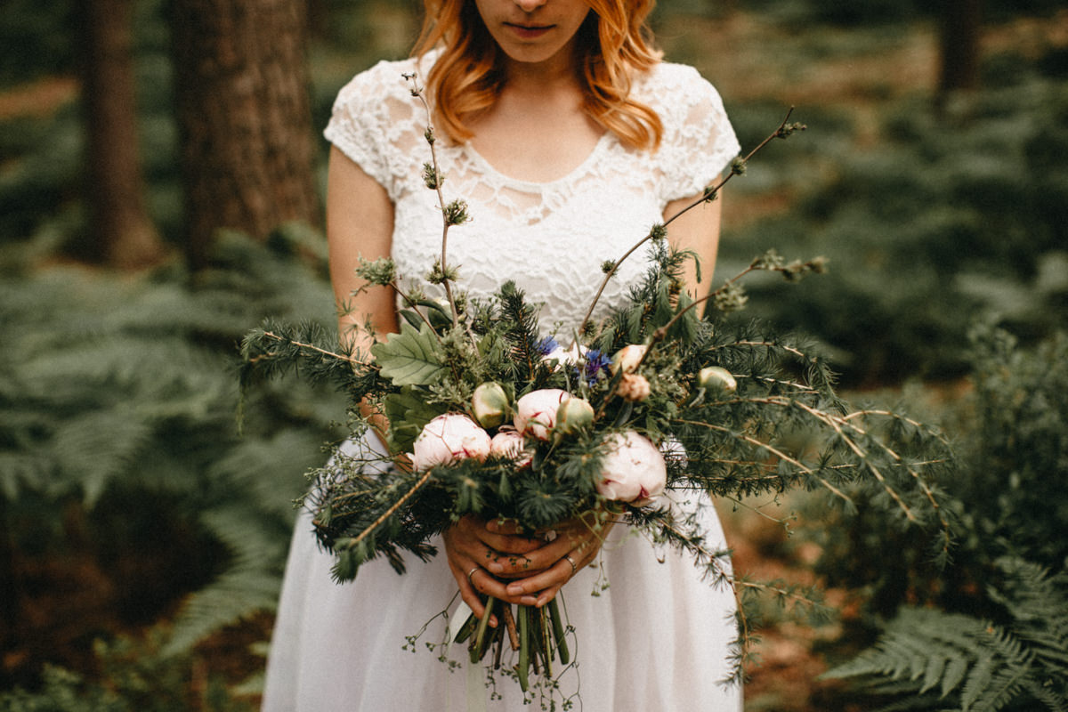 forest wedding bouquet inspiration