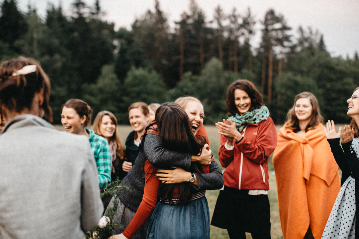 friends celebrating