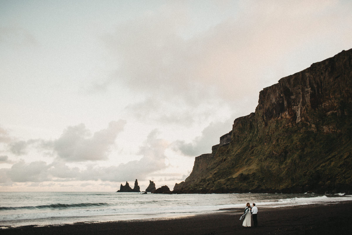 wedding ceremony in VIK, Iceland.