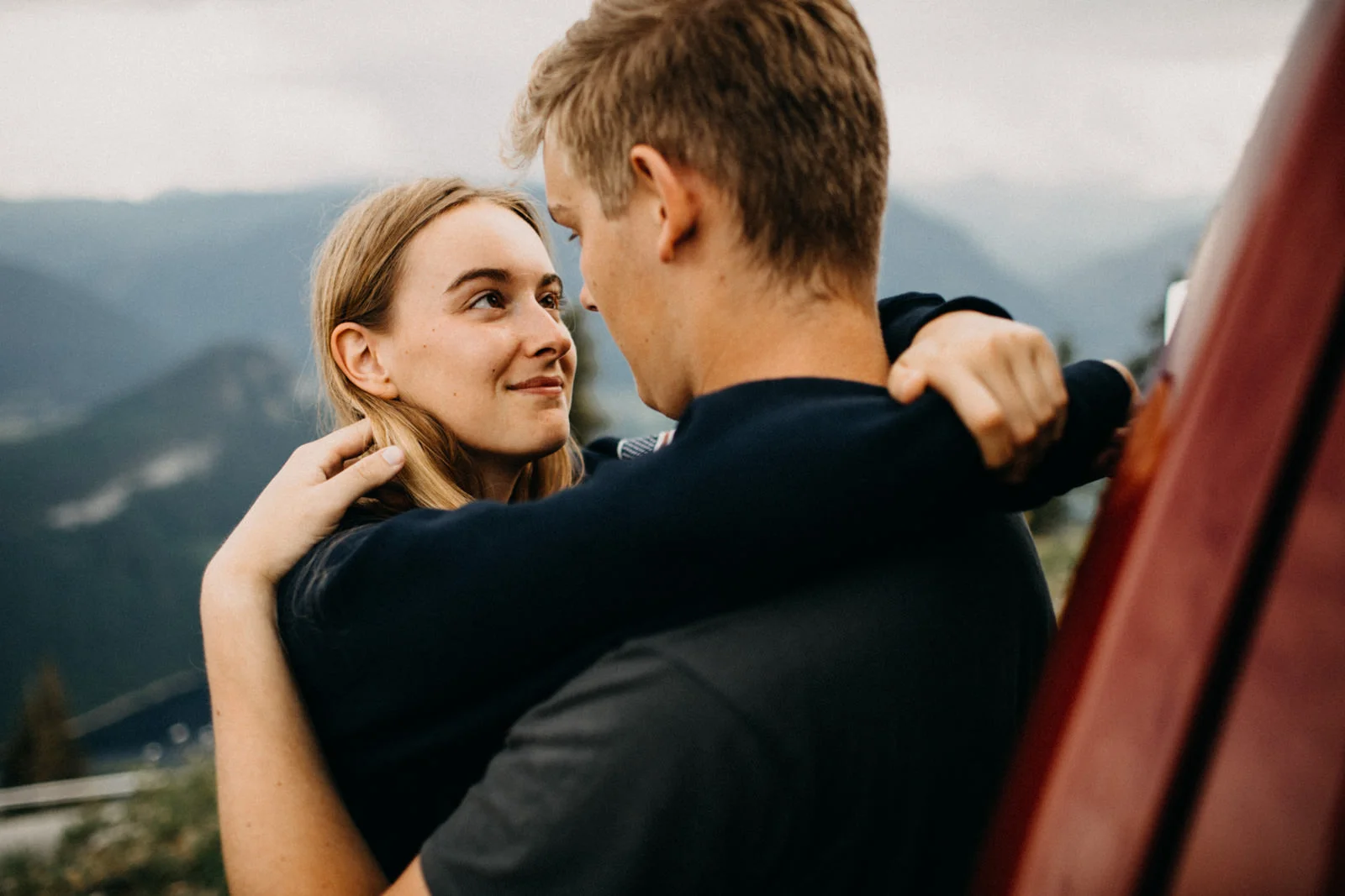 two people hugging