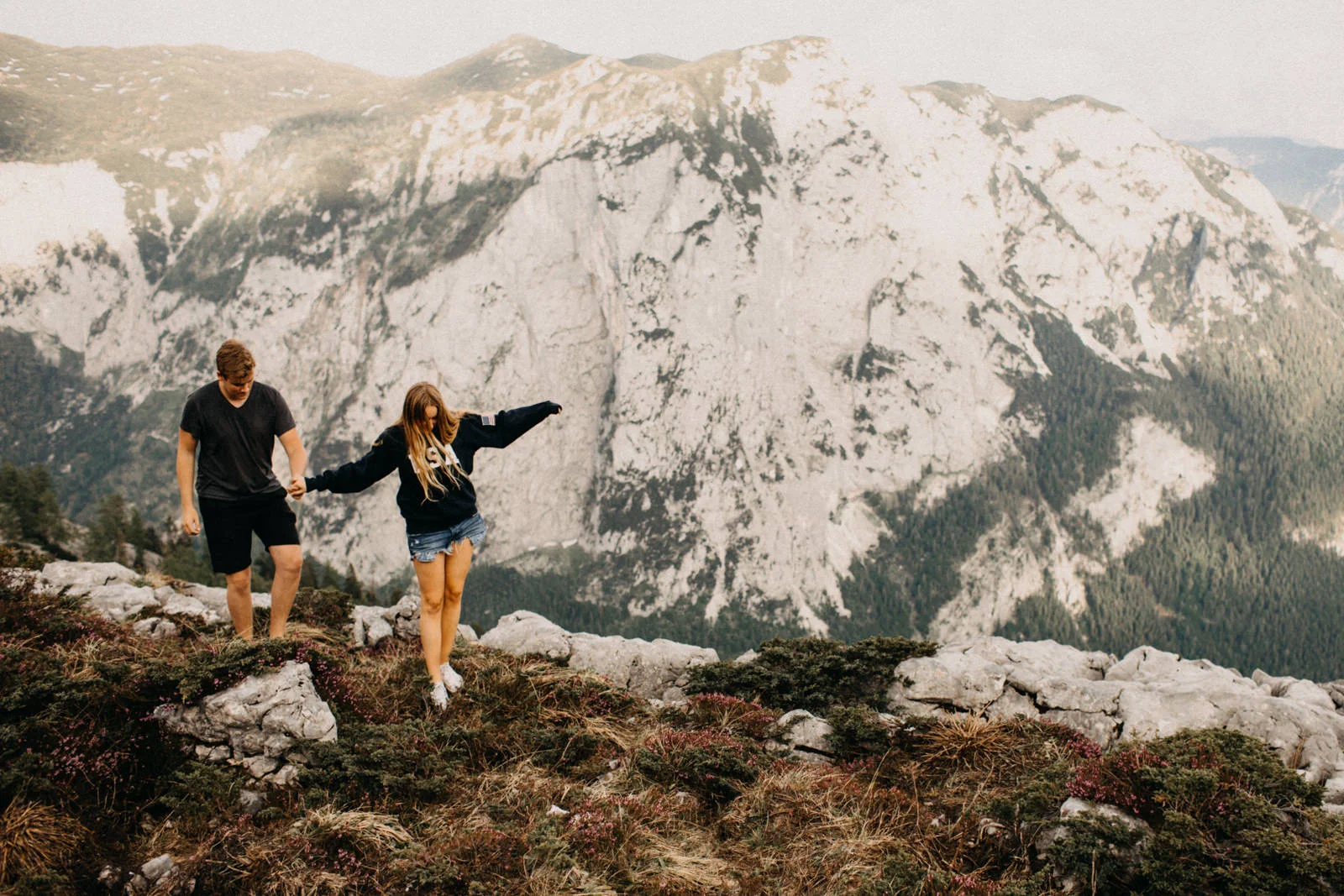 hiking around mountains