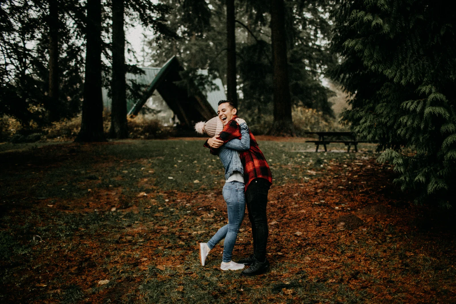 couple getting ready for a wedding in portland