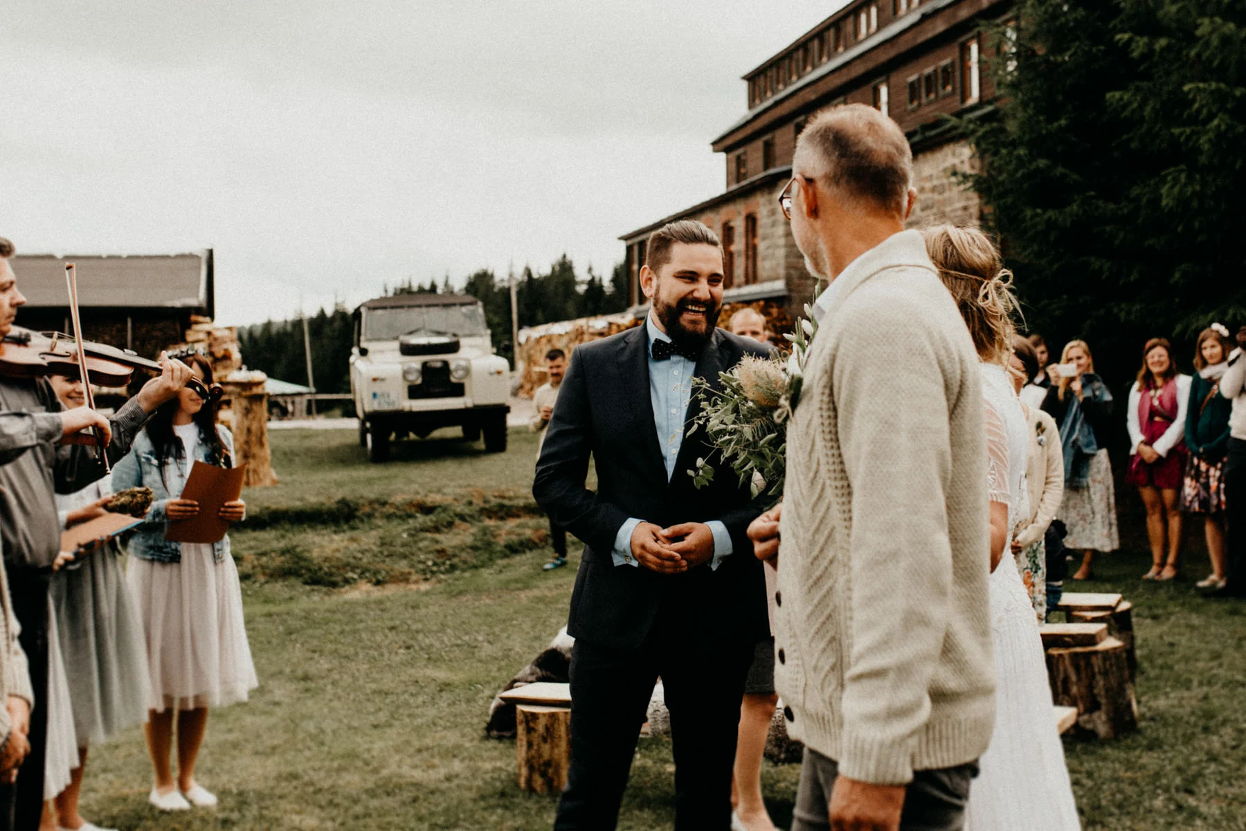 ceremony in the mountains begins