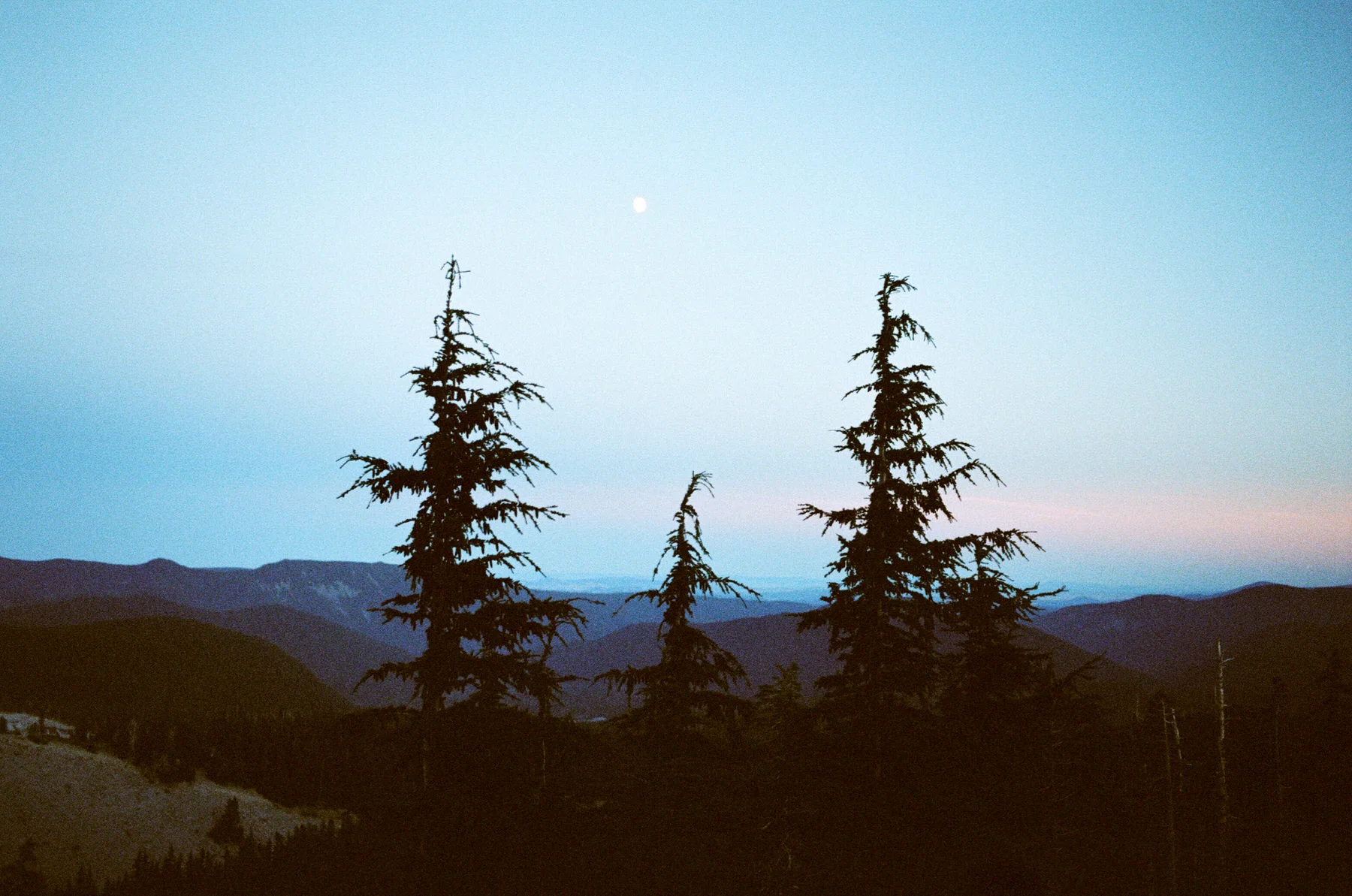 blue hour in the mountains