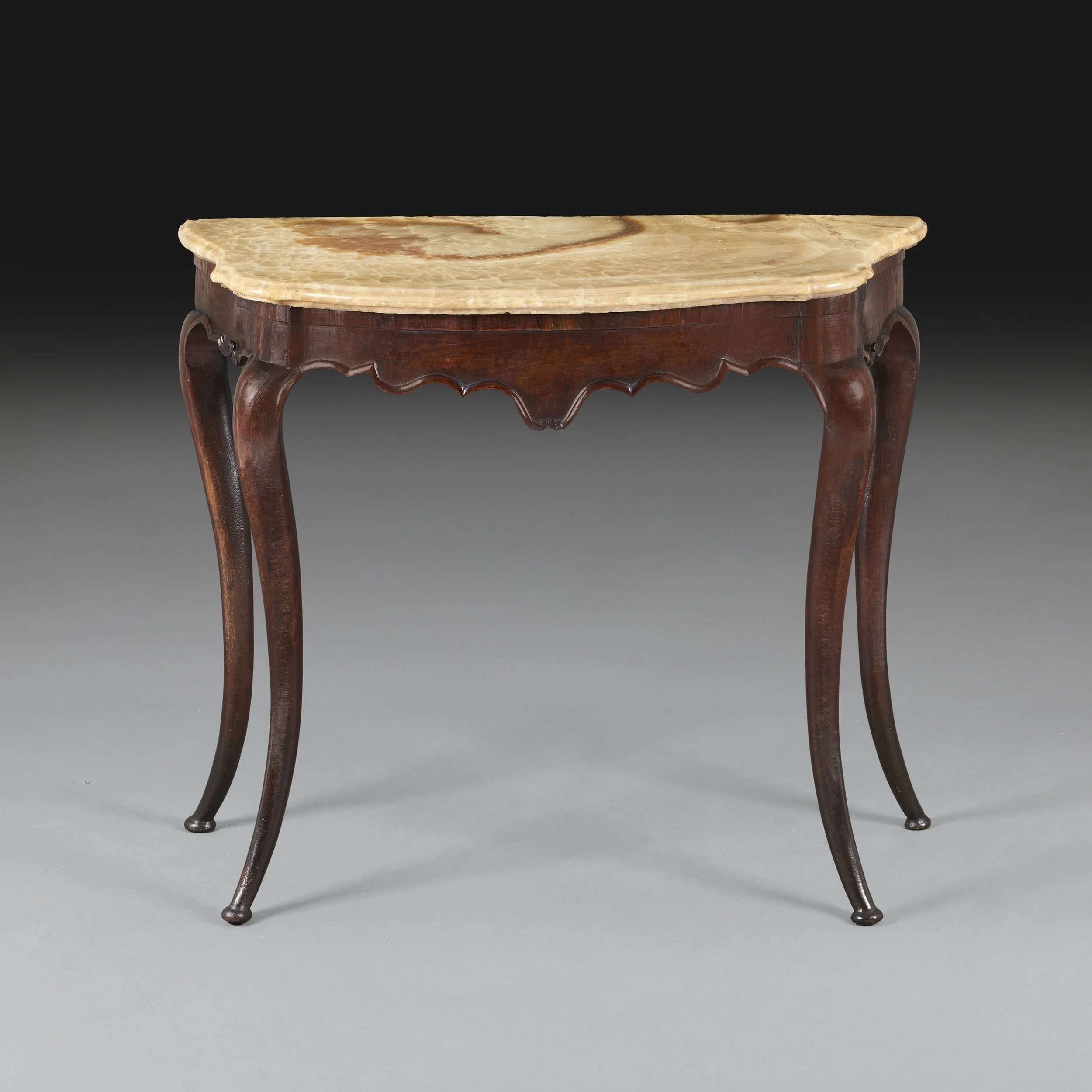AN 18TH CENTURY ONYX CONSOLE TABLE