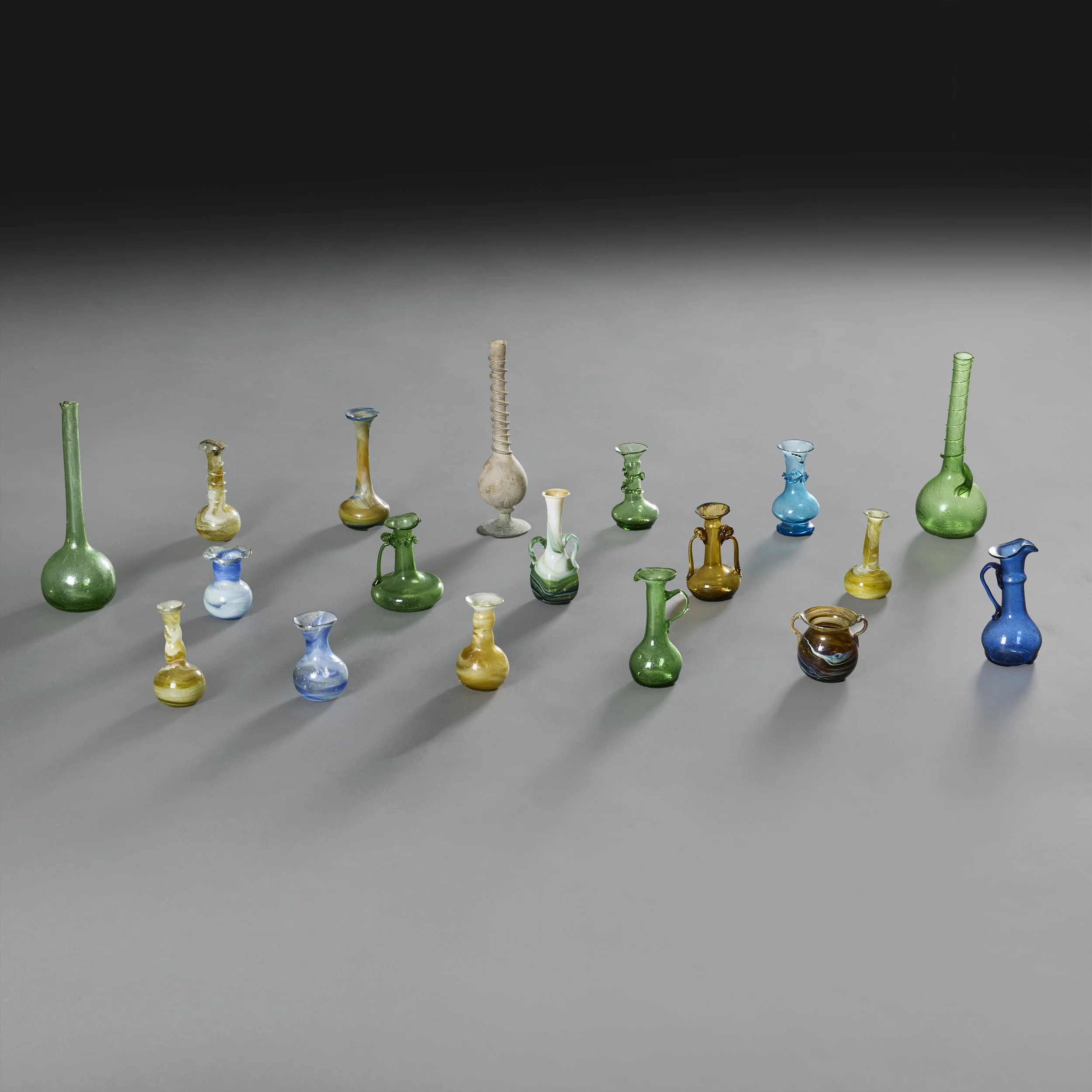 A GROUP OF 19TH CENTURY GLASS VESSELS