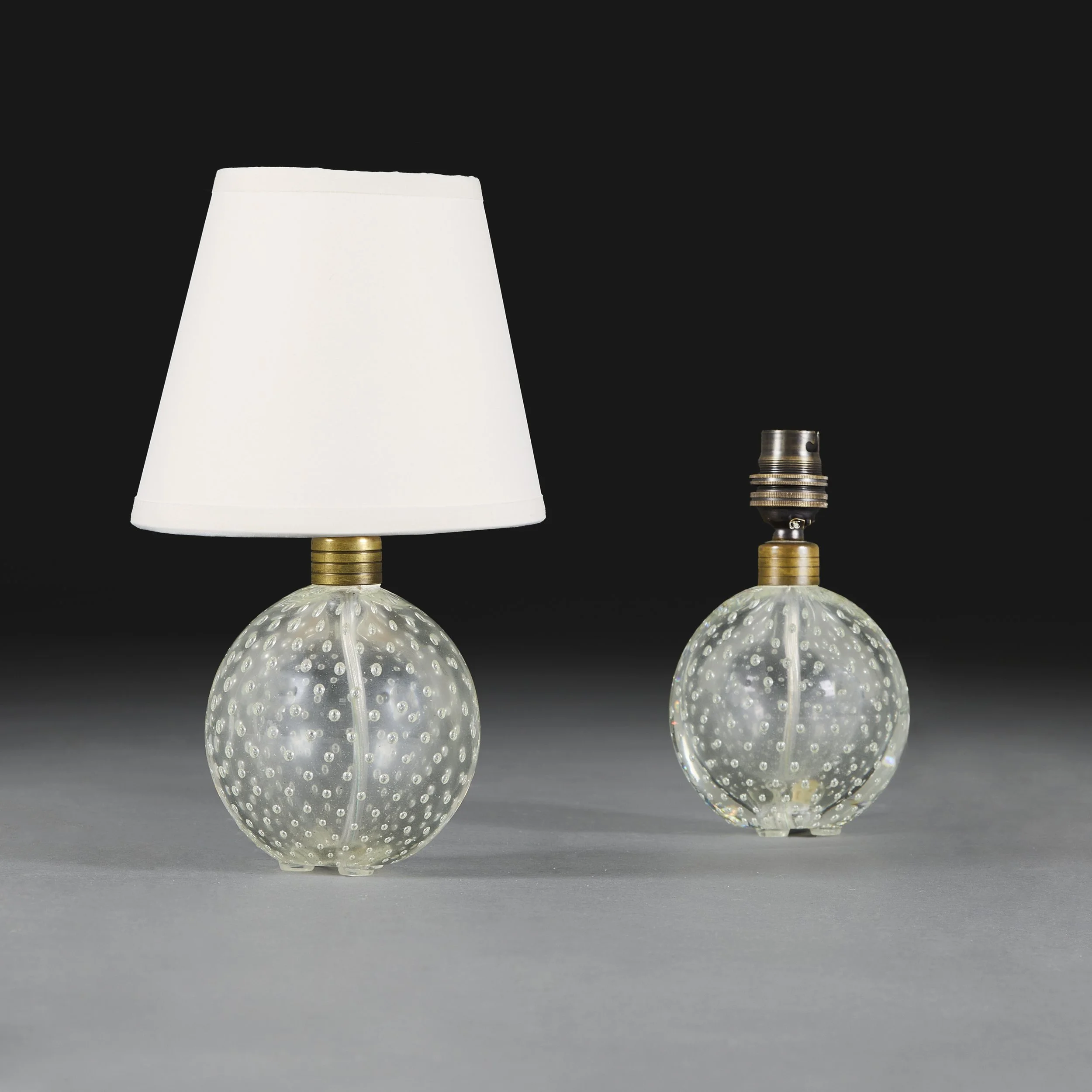 A PAIR OF MURANO BULLICANTE LAMPS