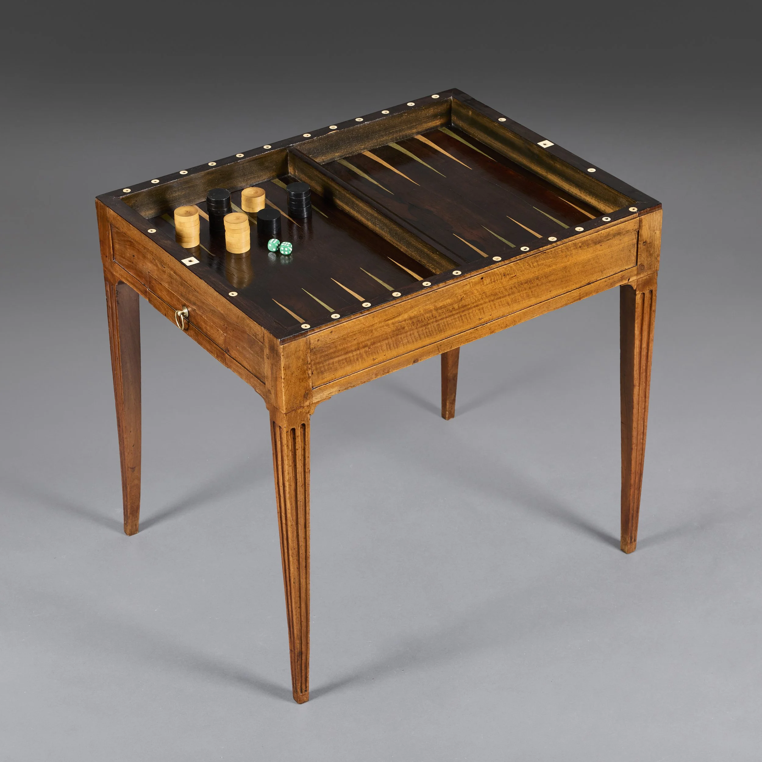 A FINE 19TH CENTURY TRIC TRAC TABLE