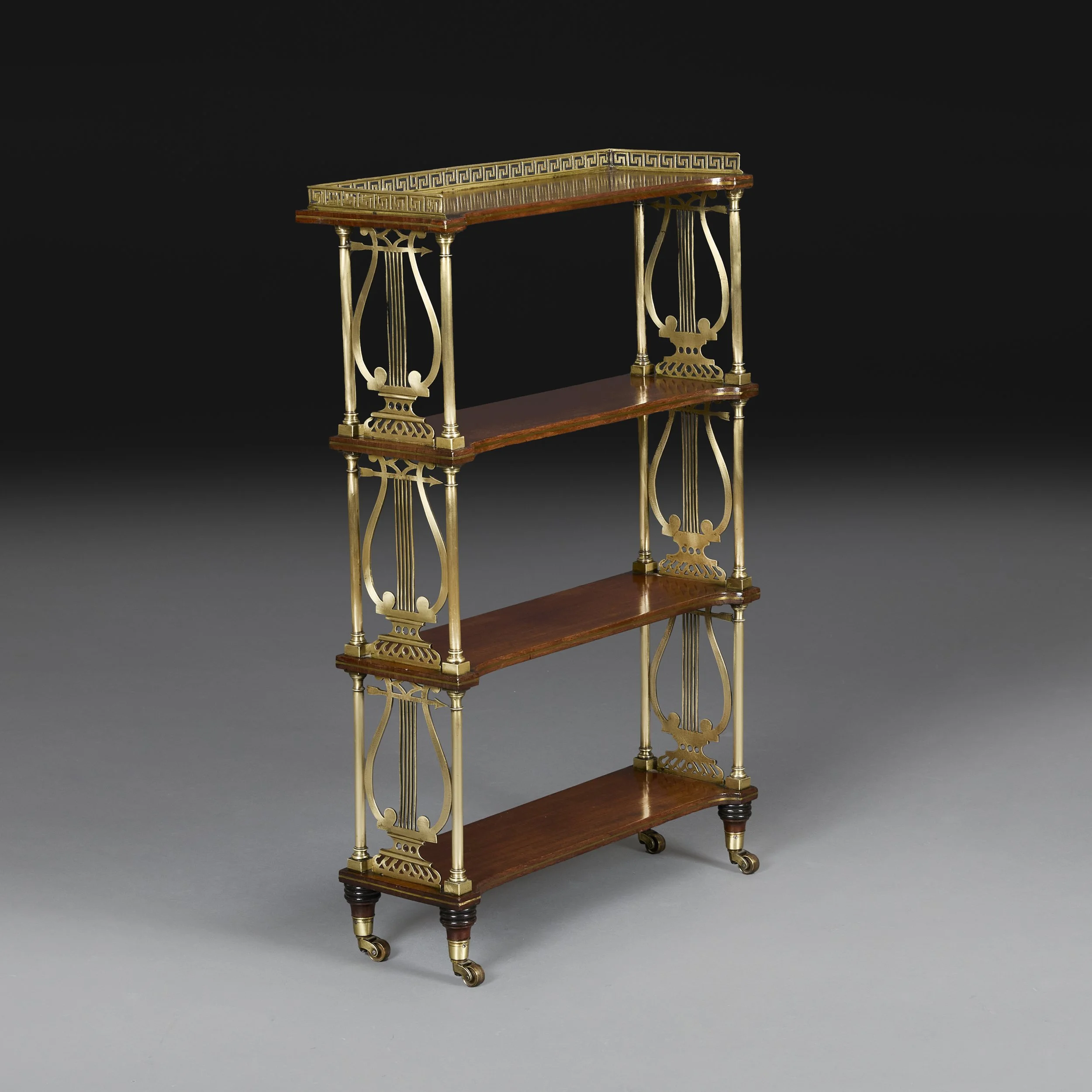 A FINE REGENCY LIBRARY ETAGERE