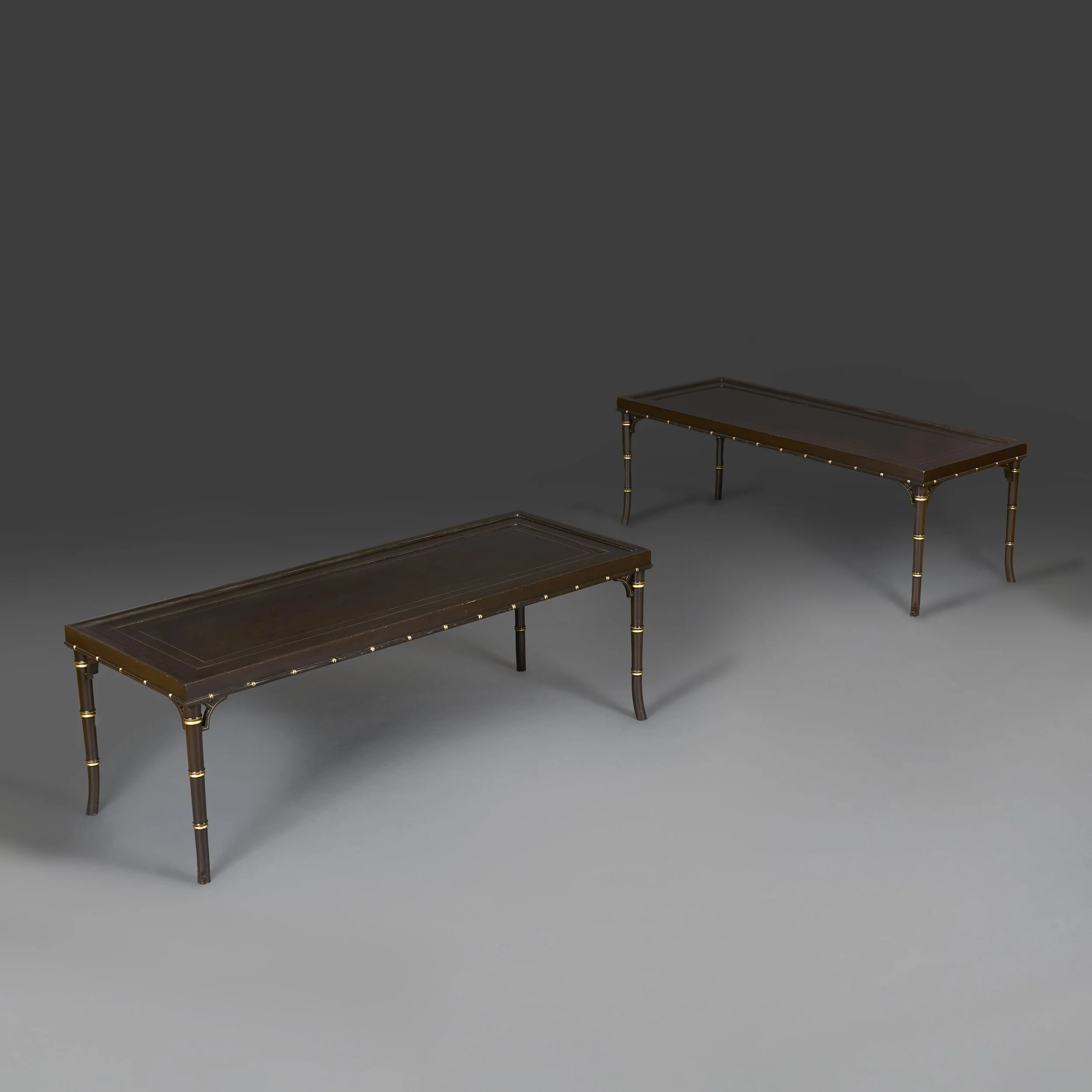 A PAIR OF CHINESE LACQUER LOW TABLES