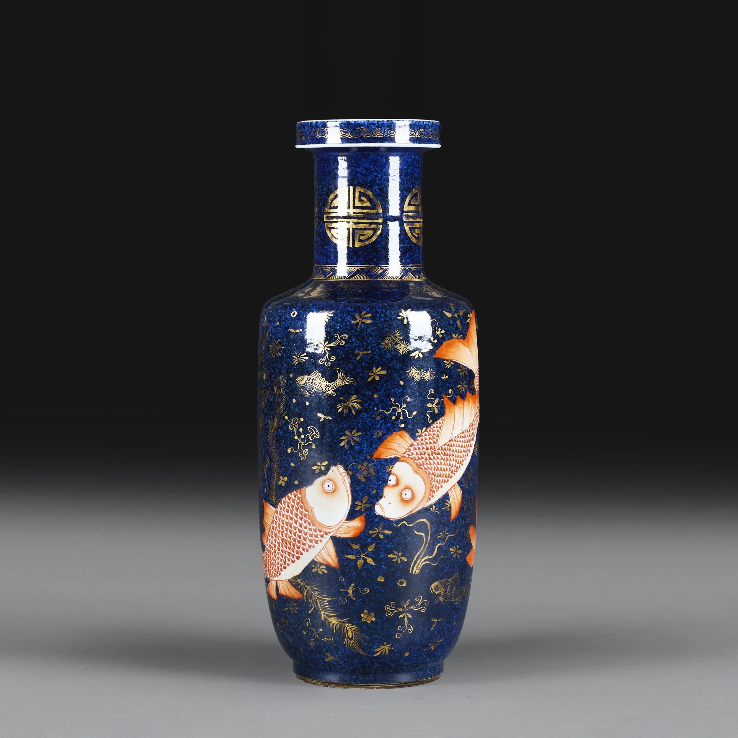 A LATE 19TH CENTURY CARP VASE