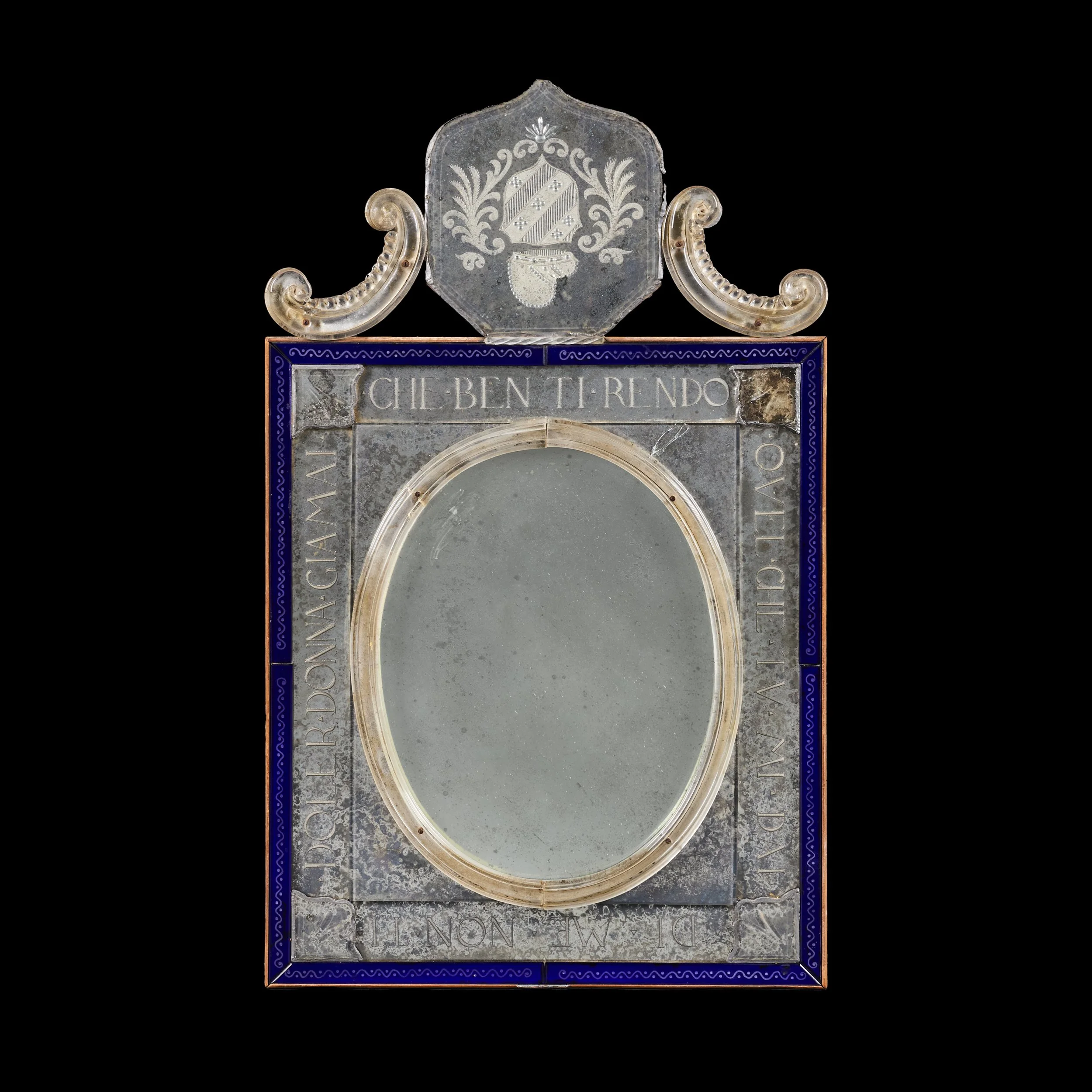 A SMALL VENETIAN MIRROR