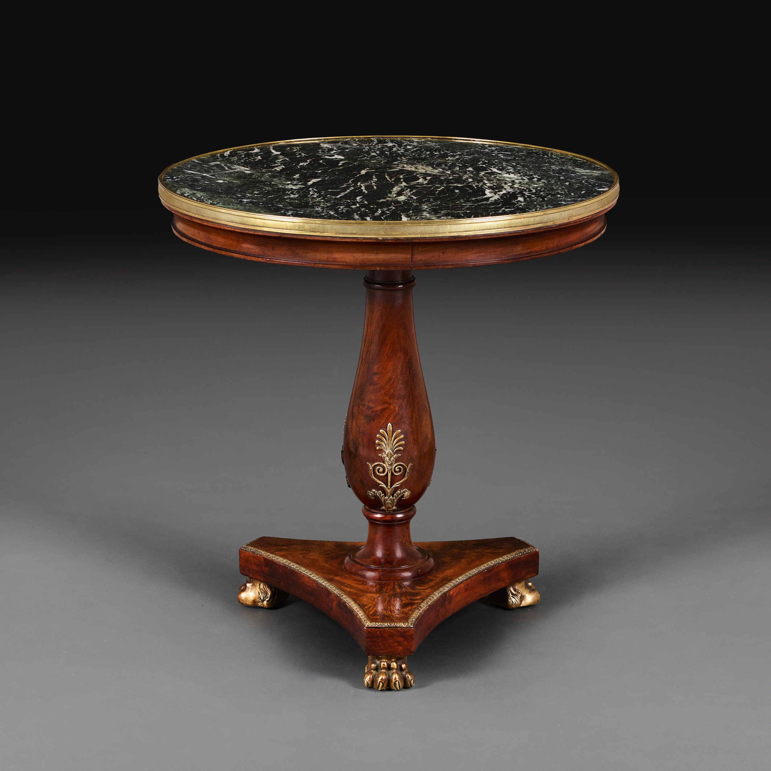 A 19TH CENTURY FRENCH MARBLE GUERIDON