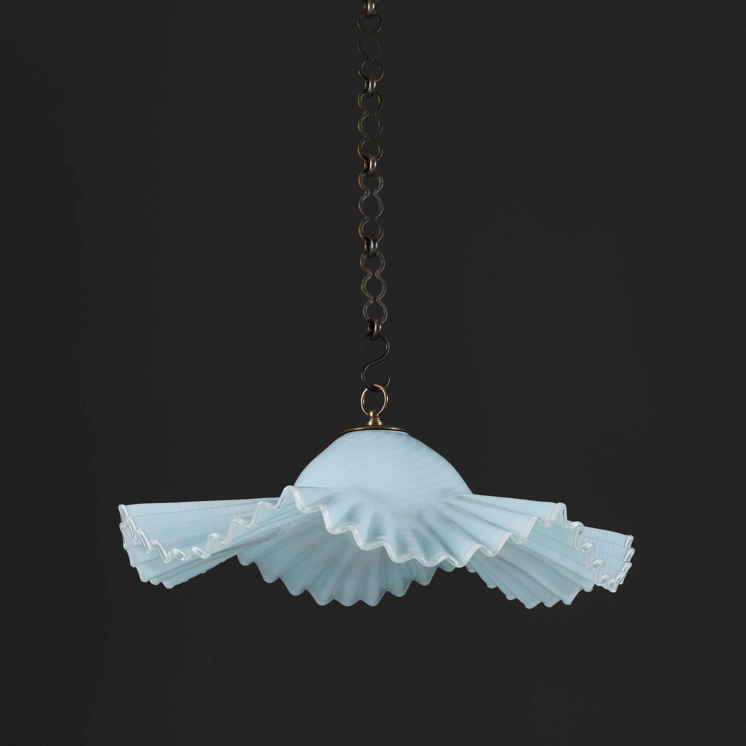 A BLUE MURANO GLASS PLAFONNIER