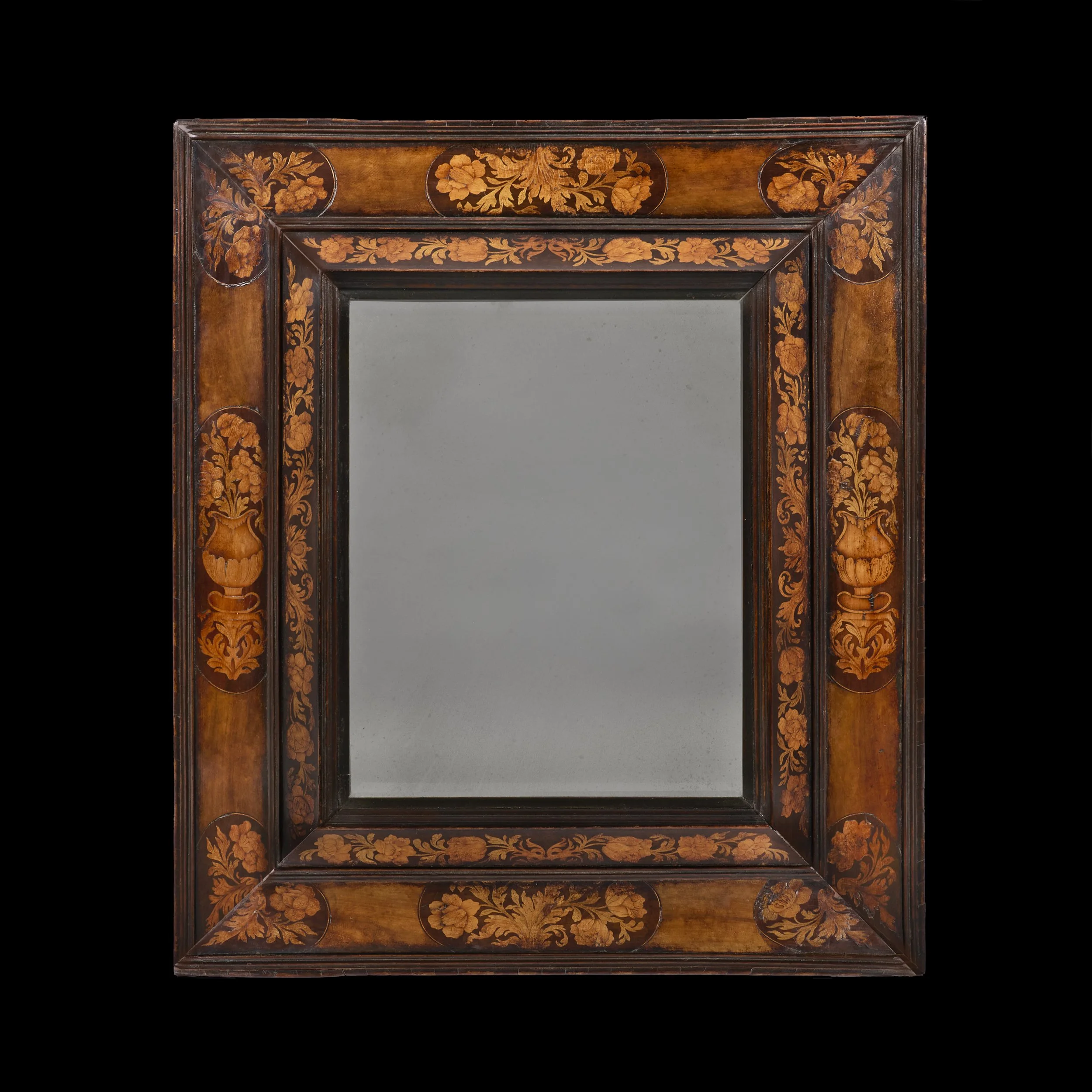 A 17TH CENTURY MARQUETRY MIRROR BY THOMAS HACHE