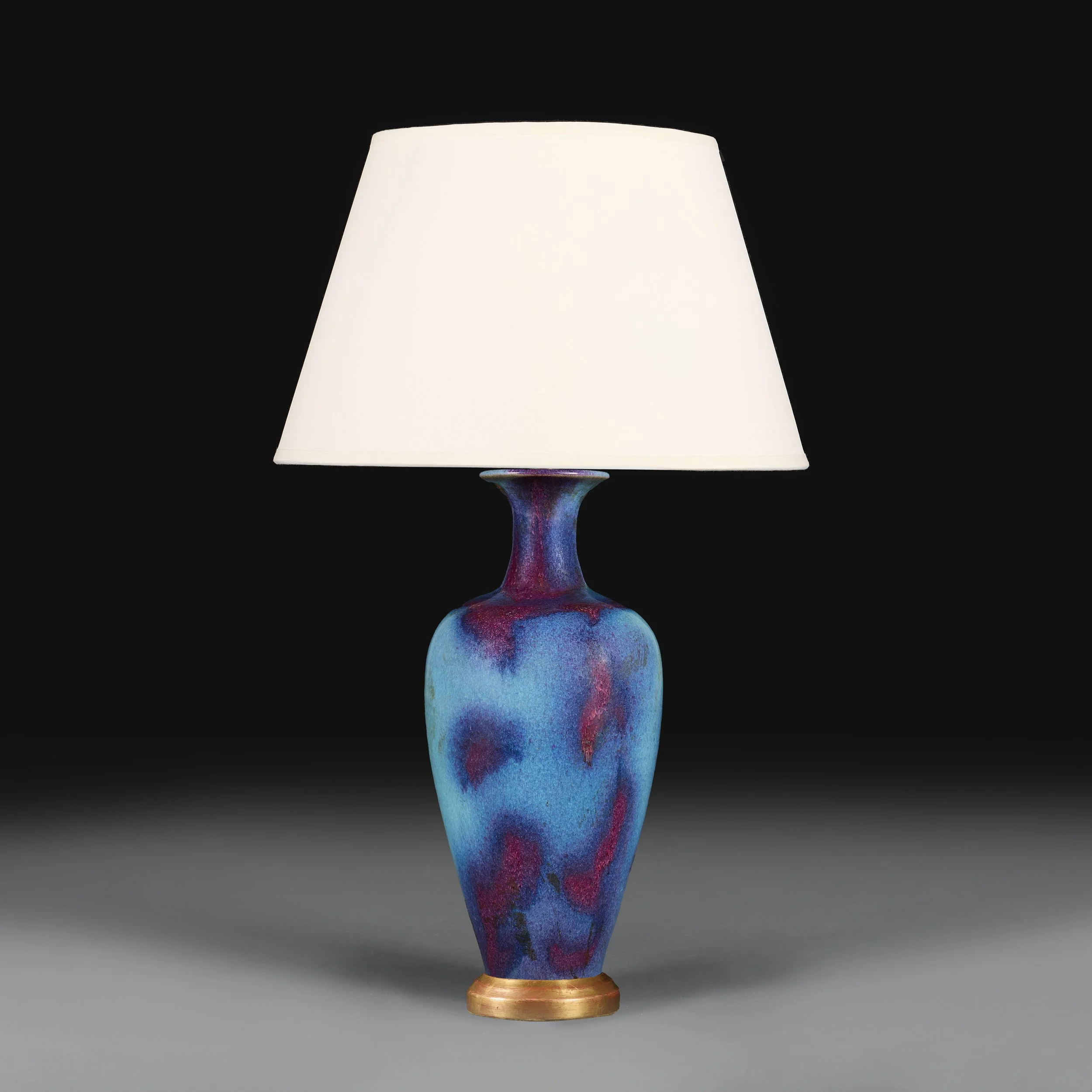 A CHINESE JUNWARE POTTERY VASE AS A LAMP