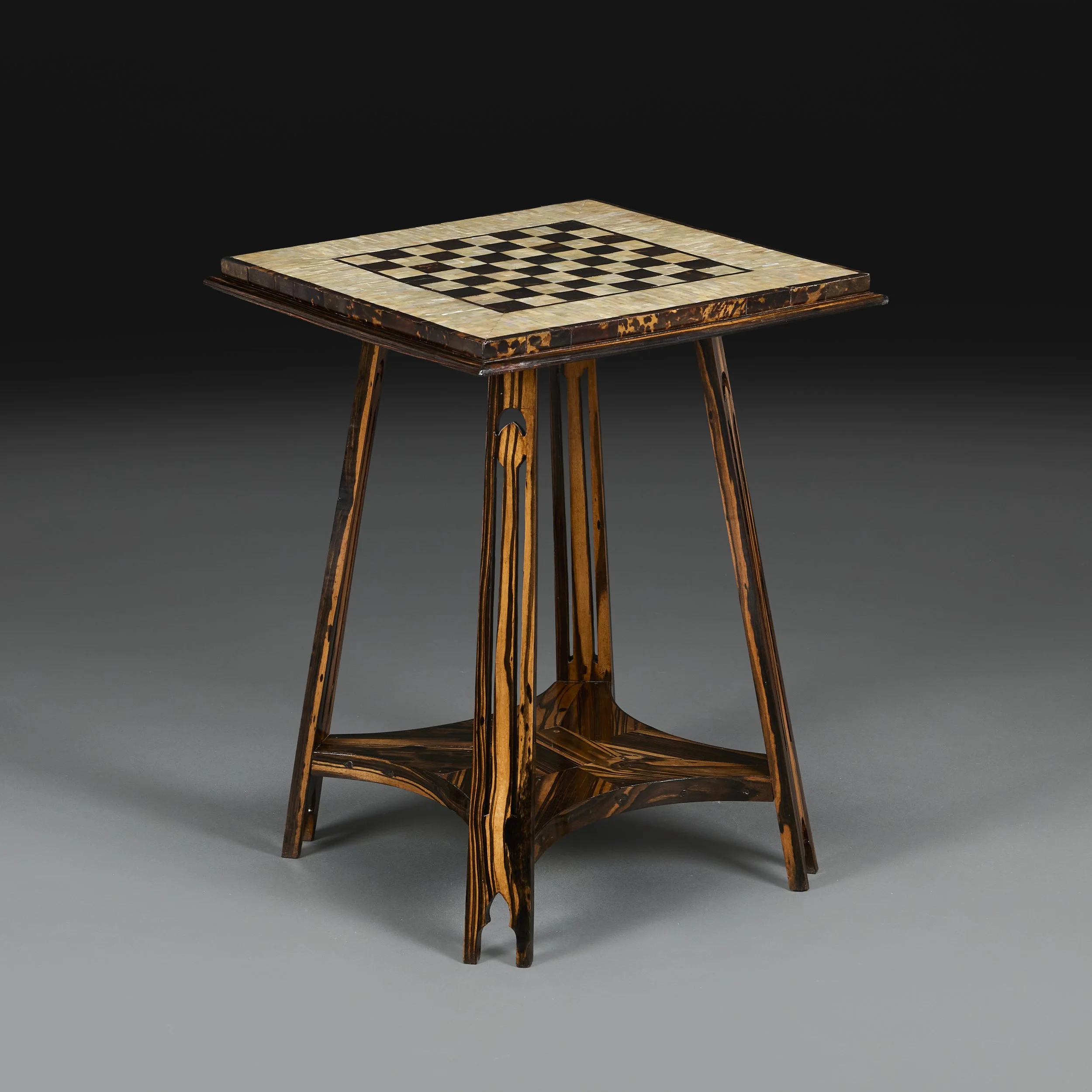 AN ART DECO CALAMANDER GAMES TABLE