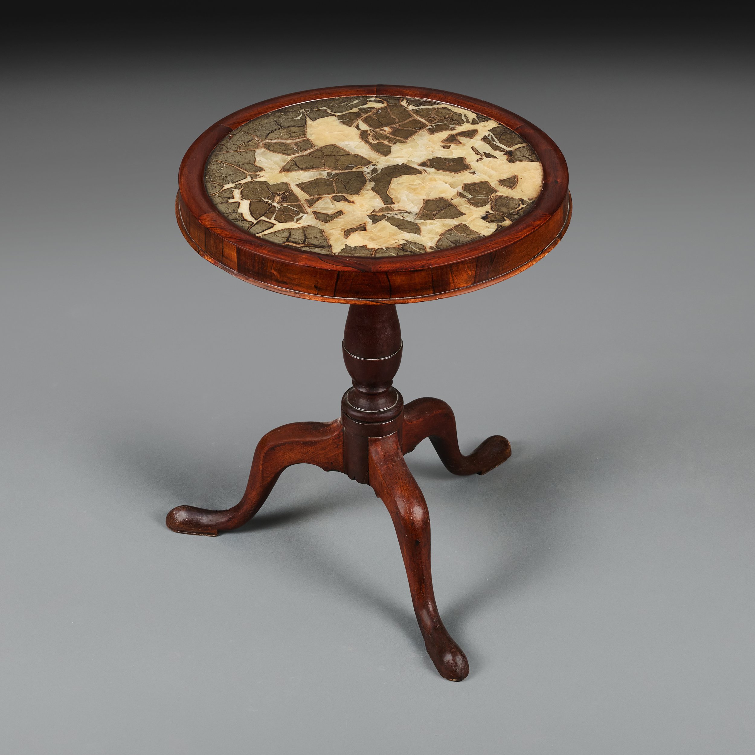 A REGENCY SEPTARIAN NODULE OCCASIONAL TABLE