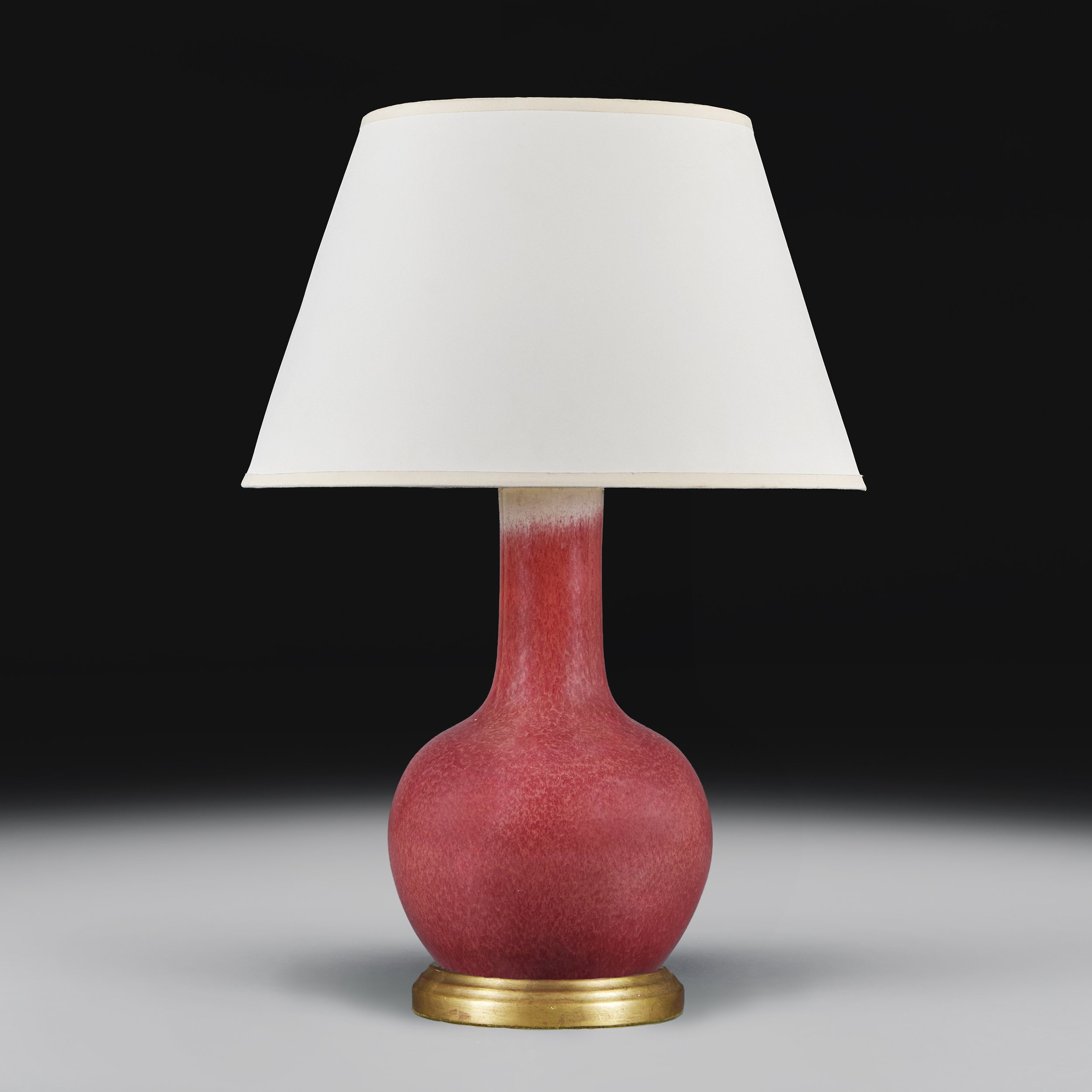 A CHINESE SANG DE BOEUF VASE AS A LAMP